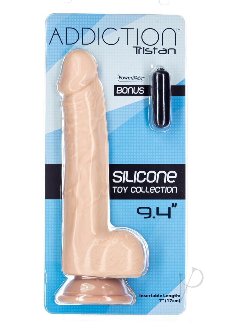 Realistic 9-Inch Silicone Dildo with Bonus Bullet Vibrator - Lifelike Vanilla Colored Adult Toy for Couples & Solo Play - Perfect for Bedroom Fun, Bachelorette Parties & Spicing Up Your Sex Life