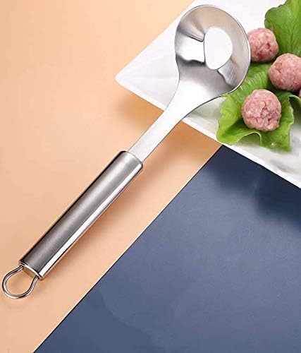 Premium 304 Stainless Steel Meatball Maker Spoon - Fishball, Shrimp & Meatball Shaping Tool for Chicken, Beef & Seafood | Durable Kitchen Utensil for Home Cooking, Restaurants & Meal Prep (Silver)