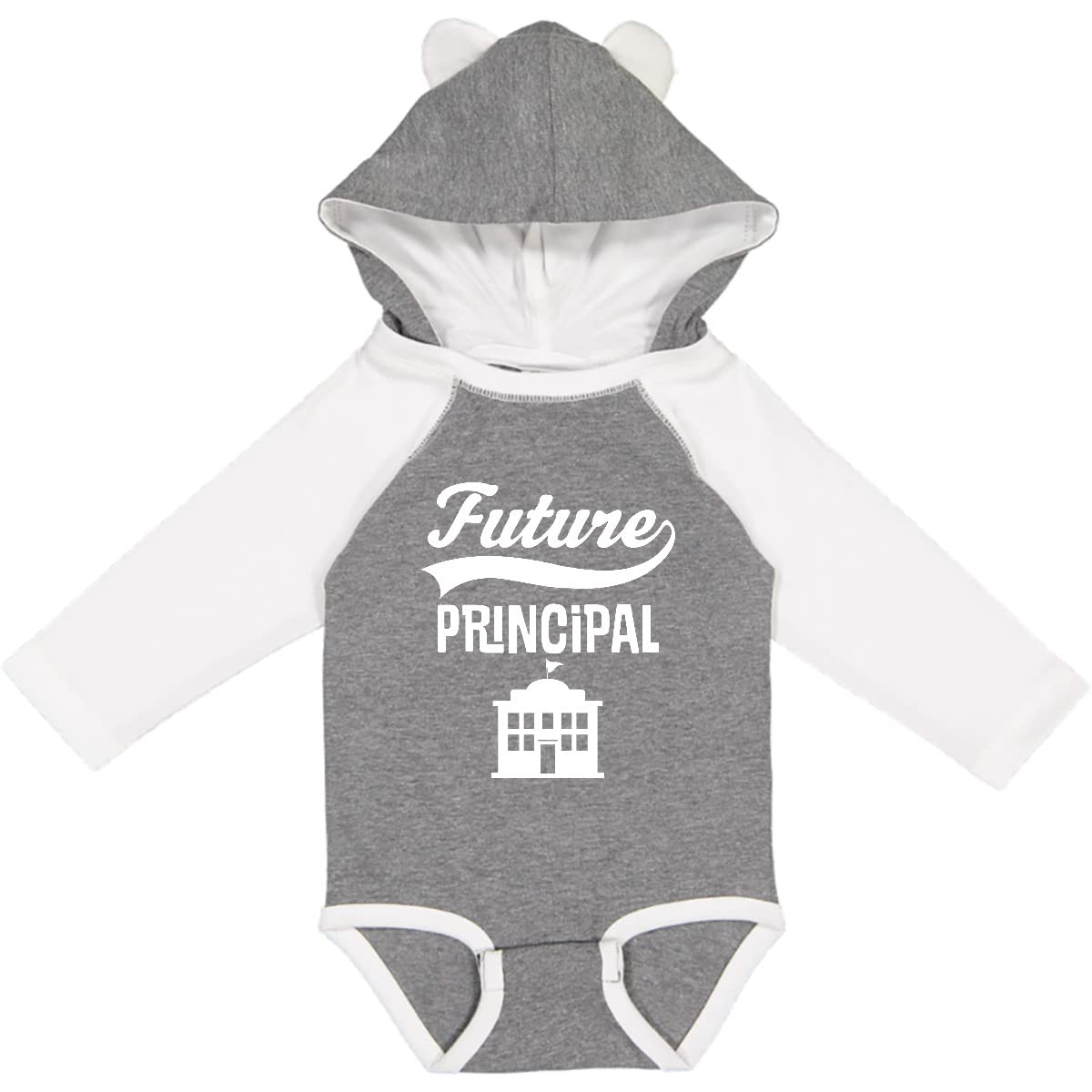 Inktastic Future School Principal Baby Long Sleeve Bodysuit - Soft Cotton Infant Onesie for Boys & Girls - Perfect for School Events, Career Day & Teacher Appreciation Gifts