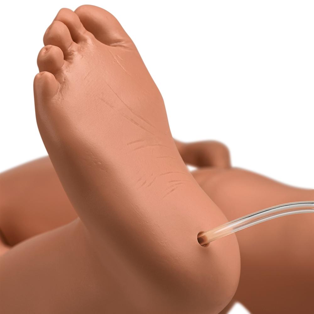 1 Year Multipurpose Patient Care & CPR Pediatric Training Manikin - Dark Skin Tone - Ideal for Medical Training, CPR Certification & Emergency Response Scenarios