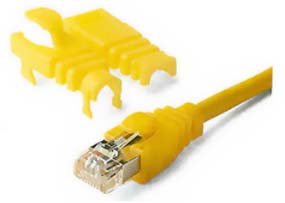 RJ45 Yellow Strain Relief Boot - 2-Piece Snap-On Design (100 Pack) - Durable Cable Protection for Ethernet, Network, and Data Cables - Ideal for Office, Home, and IT Installations