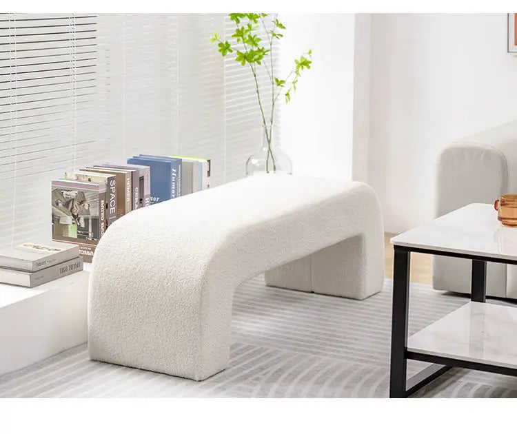 Minimalist Arch Bench - Modern Wooden Entryway Bench for Hallway, Living Room & Bedroom - Stylish Home Decor Furniture for Small Spaces