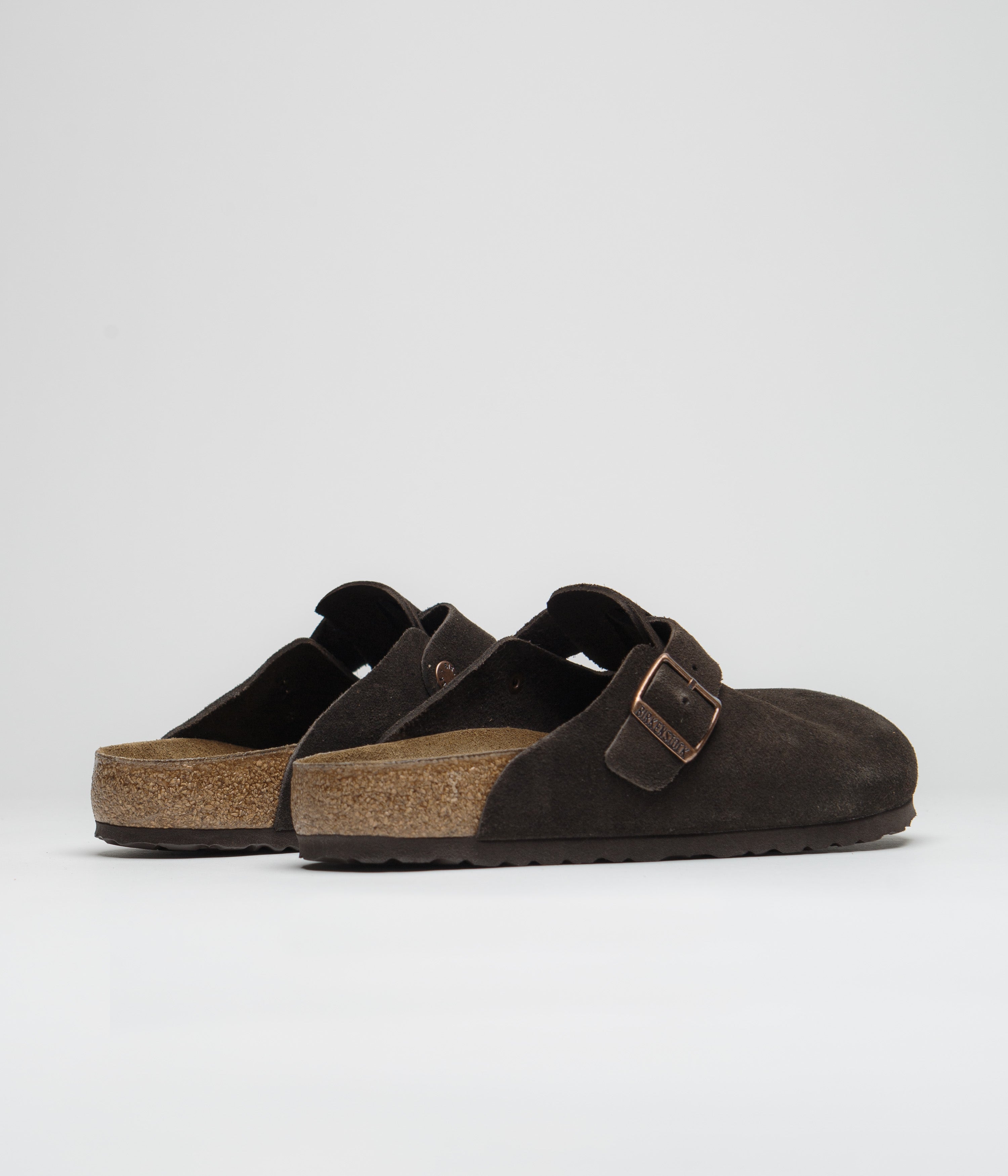 Birkenstock Boston Soft Footbed Clogs for Men & Women - Mocha Suede - Comfortable Slip-On Shoes for Home, Office & Casual Wear