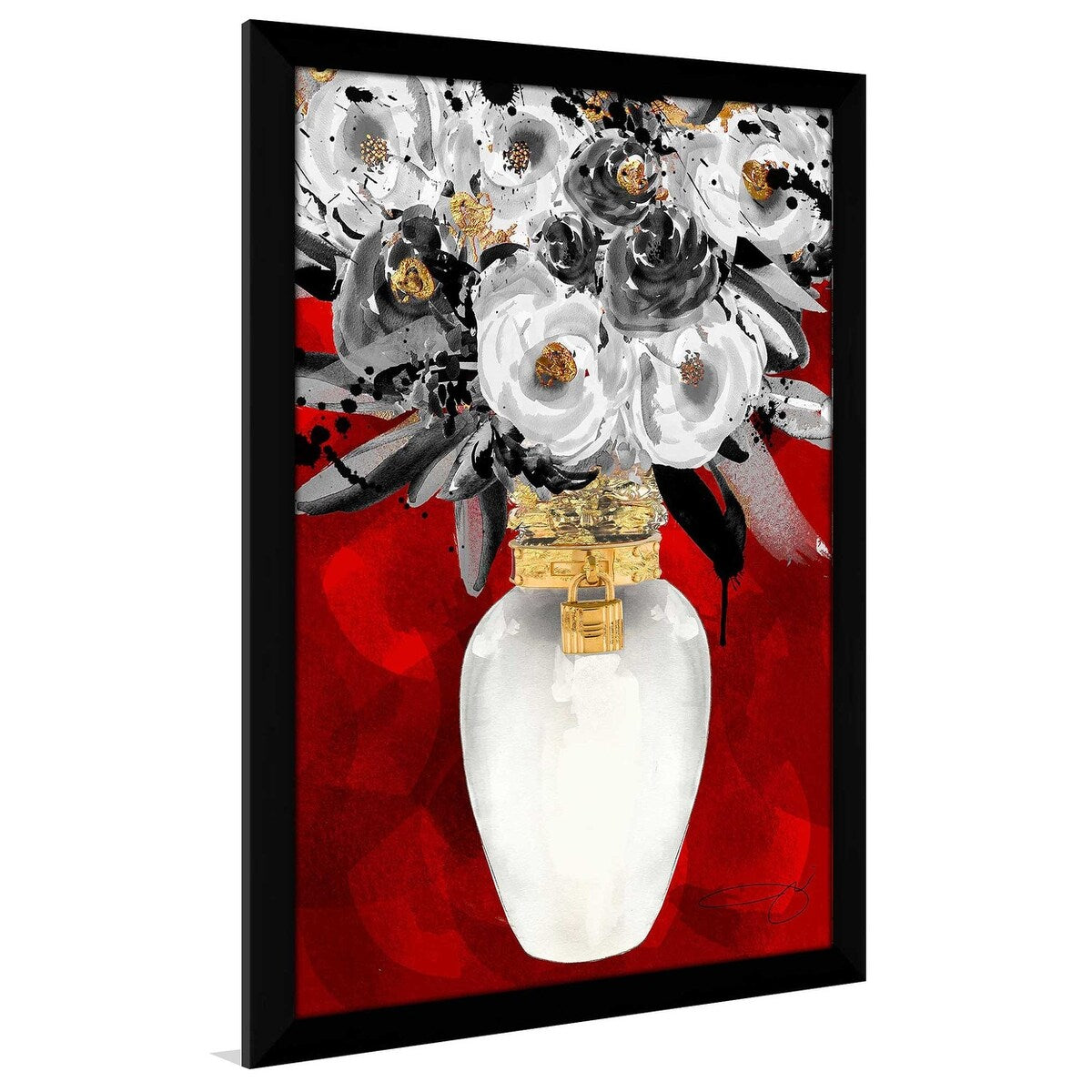 Jodi Print on Acrylic - Always Fresh Red Artwork for Home Decor & Office Wall Art | Modern Abstract Painting for Living Room, Bedroom, or Gift