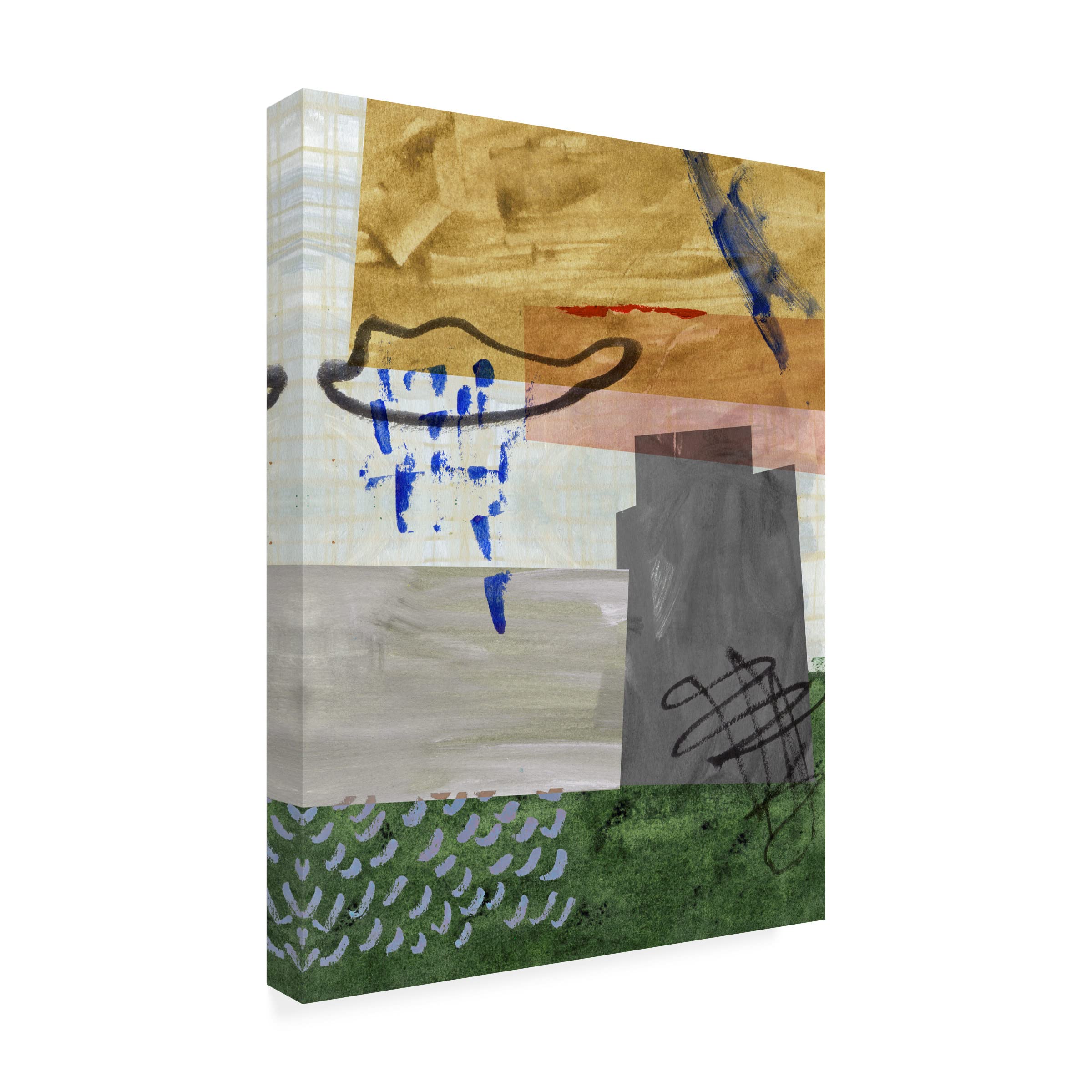 Trademark Fine Art 'Rainy Season III' Canvas Wall Art by Melissa Wang - Modern Home Decor for Living Room, Bedroom & Office