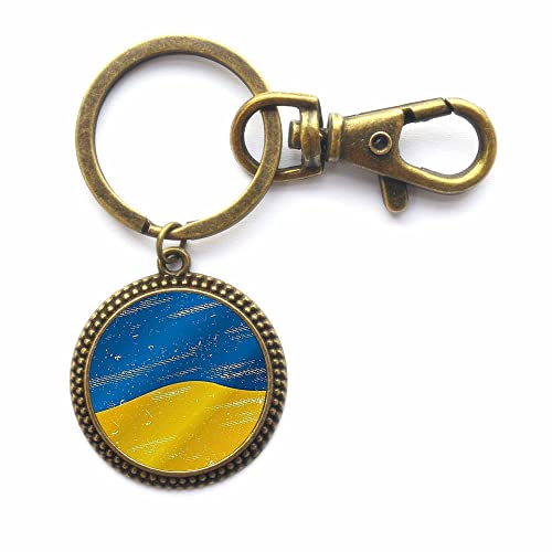 Ukrainian Flag Keychain - Patriotic Gift for Travel & Support