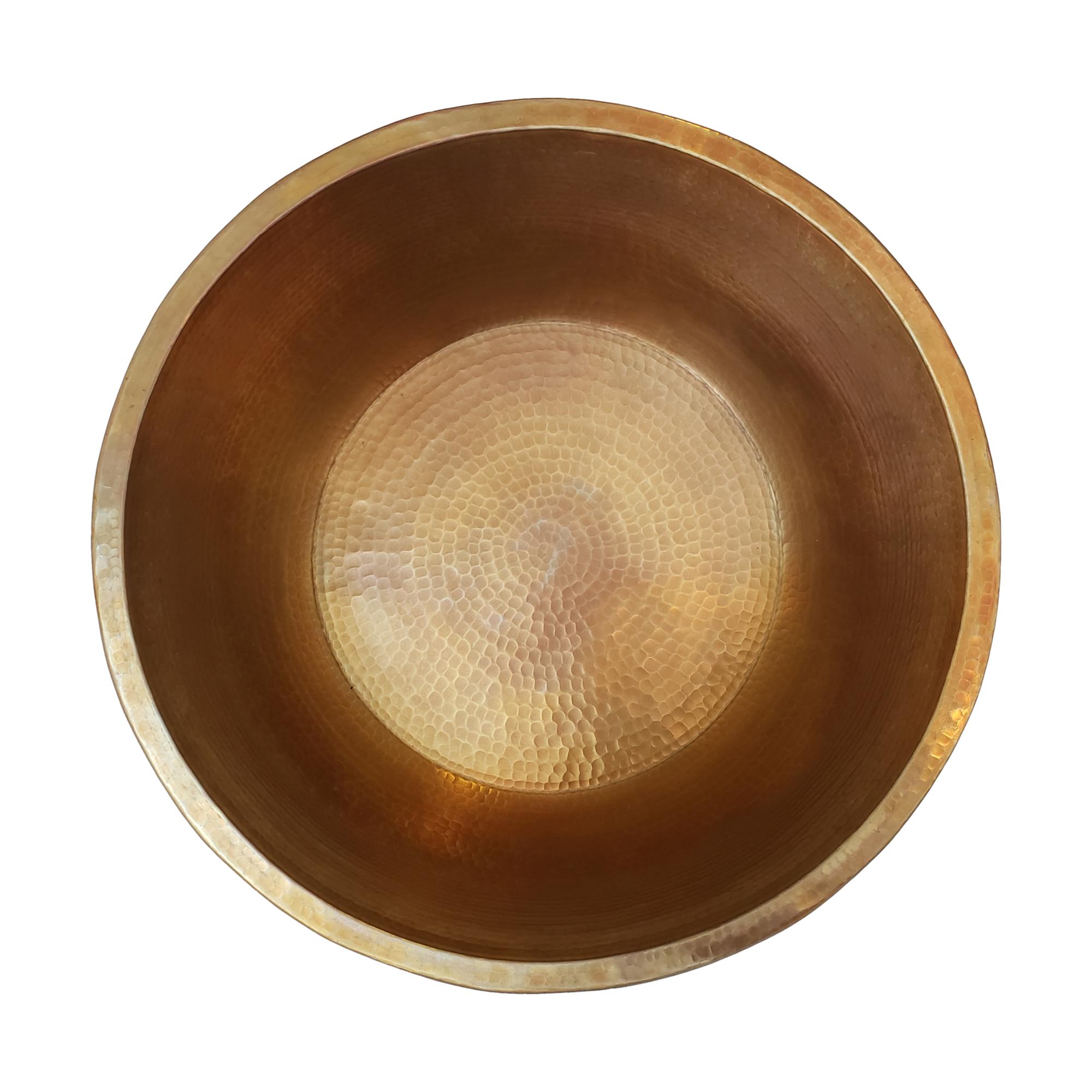 Premium Copper Pedicure Bowl for Spa & Home Pedicures - Natural Antimicrobial Foot Soaking Basin for Relaxation & Nail Care