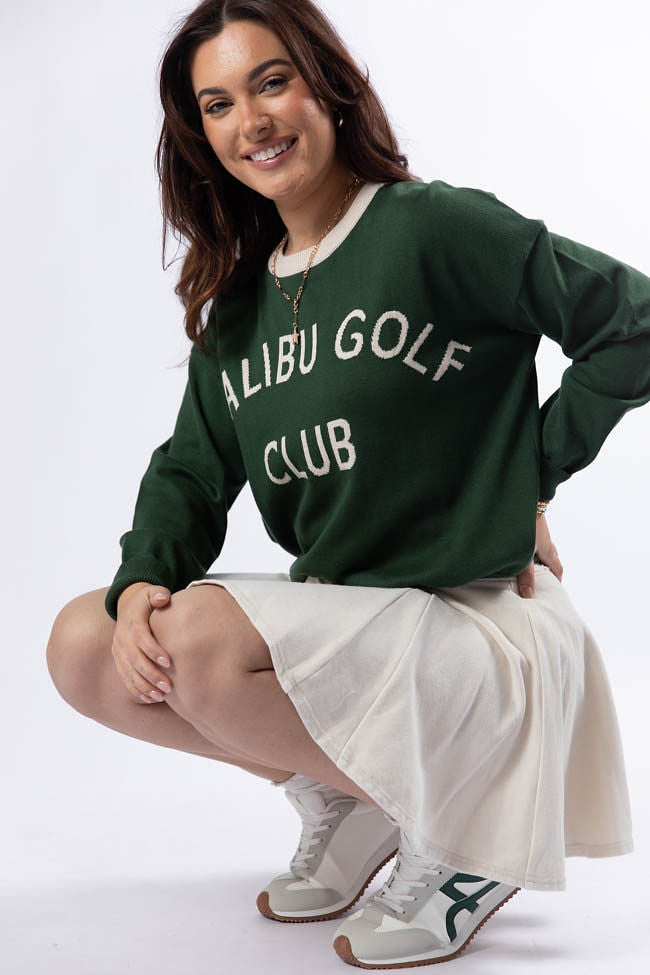 Malibu Golf Club Green Lightweight Sweater for Men & Women - Breathable Comfort for Golfing, Casual Wear & Outdoor Activities - FINAL SALE