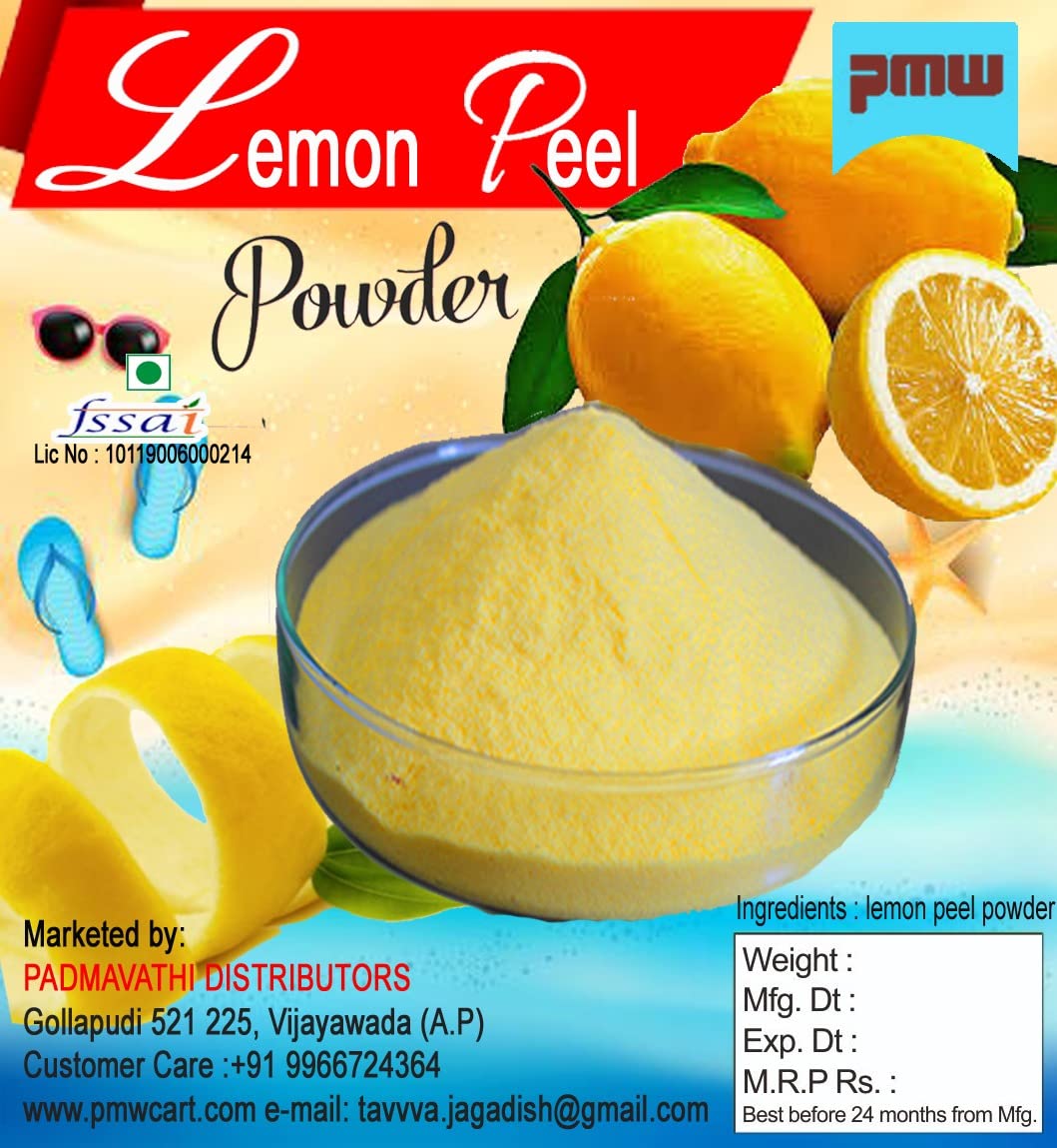 PMW - Organic Lemon Peel Powder & Orange Peel Powder for Skin Brightening & Glow - 100g + 100g Combo Pack - Natural Face Mask & Exfoliator for Acne, Dark Spots & Even Skin Tone - DIY Beauty & Ayurvedic Skincare