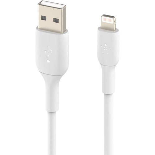 Belkin BOOST CHARGE 2M Lightning to USB Cable for iPhone iPad - Fast Charging & Data Sync - 6.6ft White Cable for Home Office Car Travel Charging