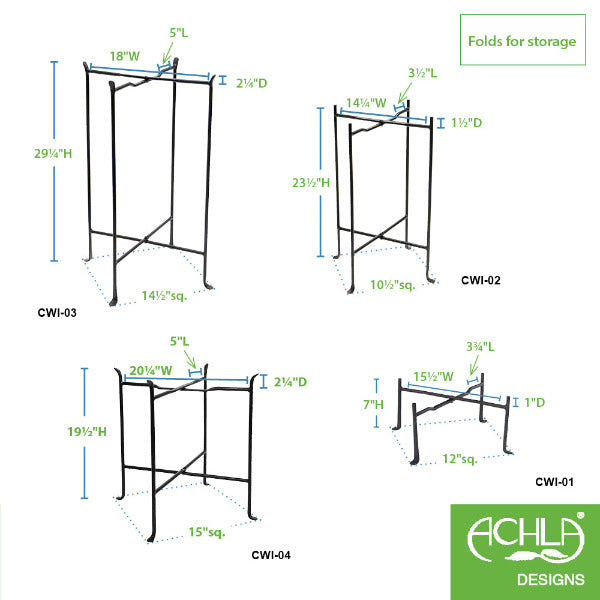 Achla Designs Folding Stand CWL - Portable & Adjustable Display Stand for Art, Photos, and Tablets - Perfect for Home Decor, Office Presentations, and Craft Shows
