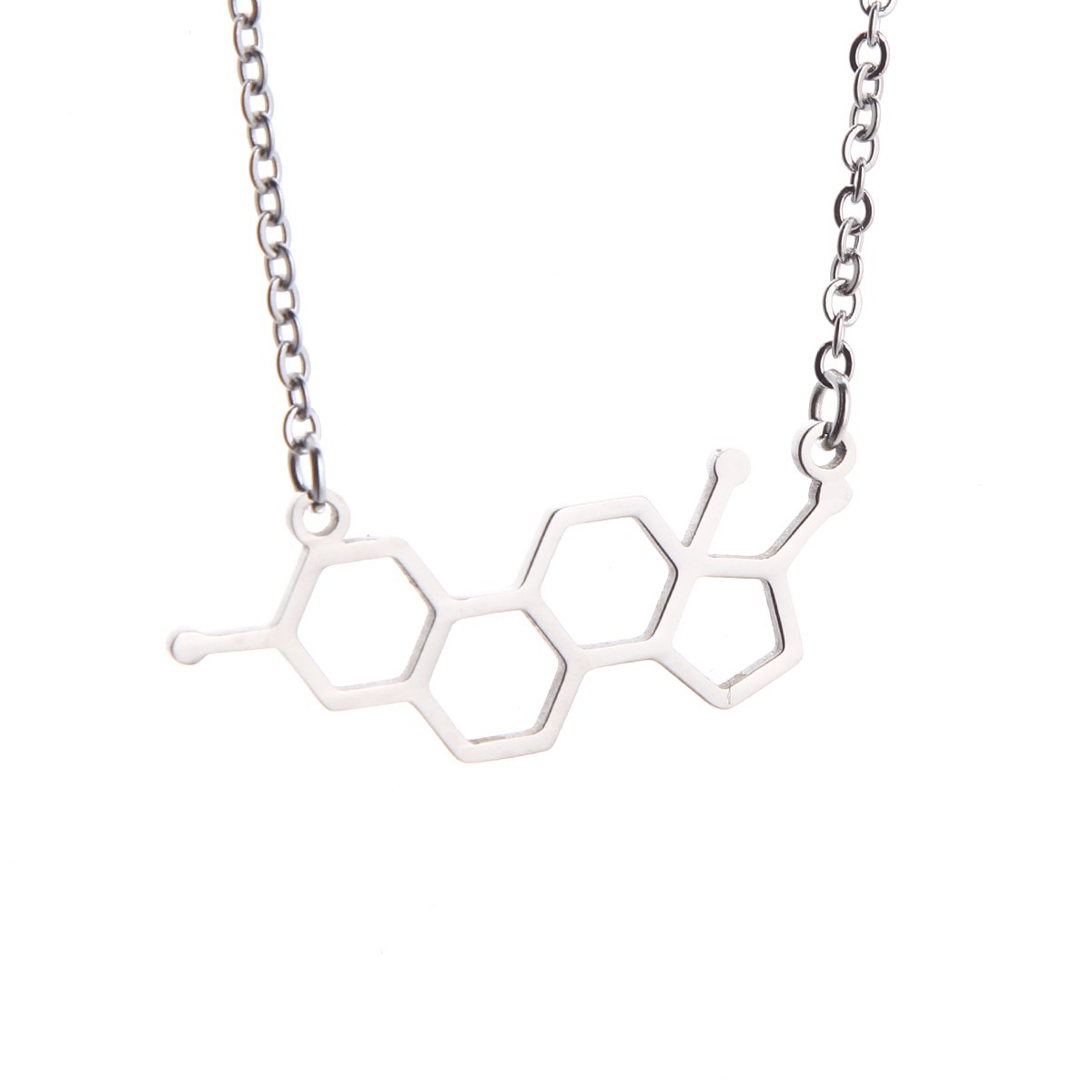 KUIYAI Estrogen Molecule Pendant Necklace - Science Jewelry for Women, Female Symbol Gift for Her - Perfect for Birthdays, Anniversaries & Women's Empowerment Events