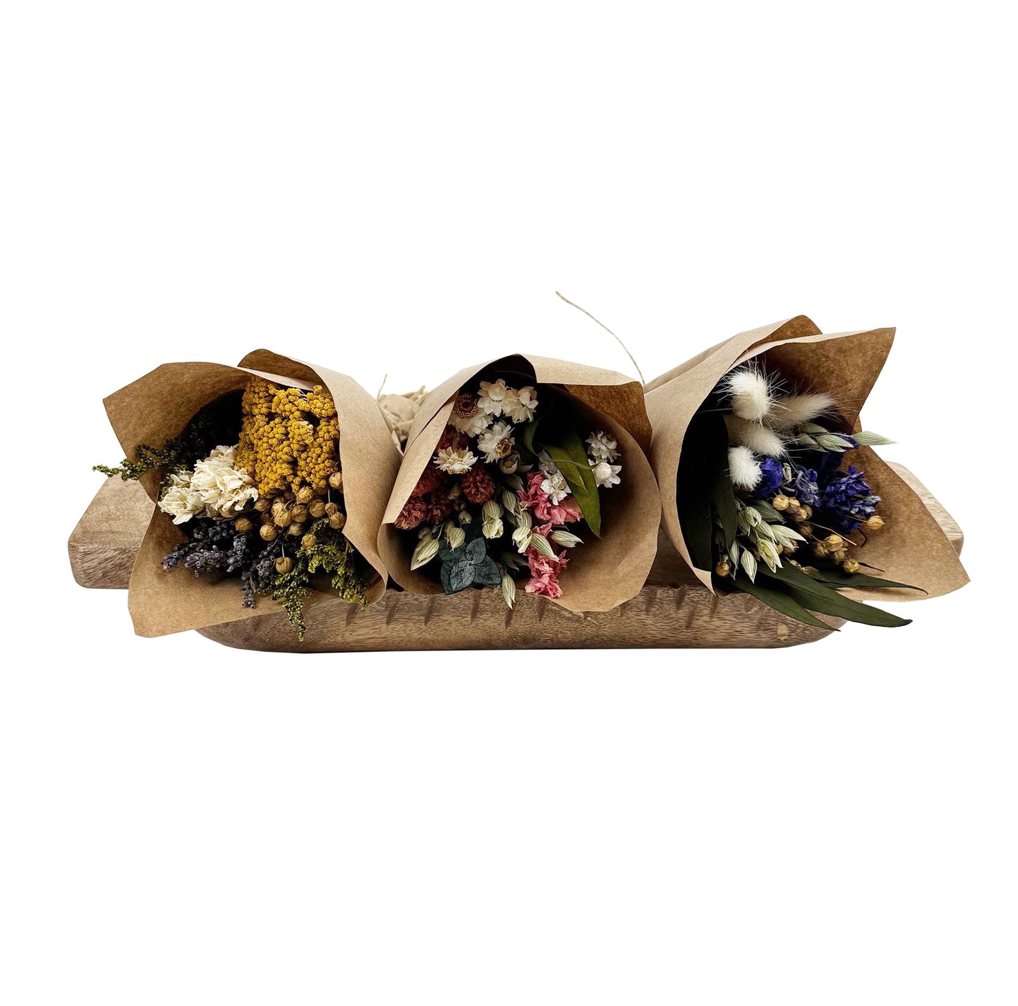 Andaluca Mini Pink Larkspur & Baby Eucalyptus Bouquet - Small Floral Arrangement for Weddings, Home Decor & Gifts