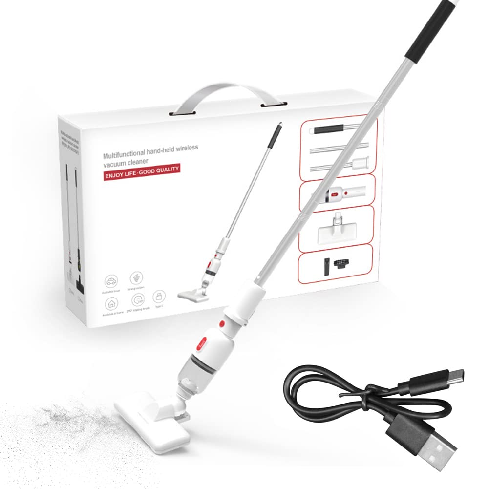 Micrael Cordless Stick Vacuum Cleaner - 6000Pa Powerful Suction, Lightweight Design, 25min Runtime with 1800mAh Rechargeable Battery - Ideal for Hard Floors, Carpets & Car Cleaning | Perfect for Quick Cleanups & Pet Hair Removal
