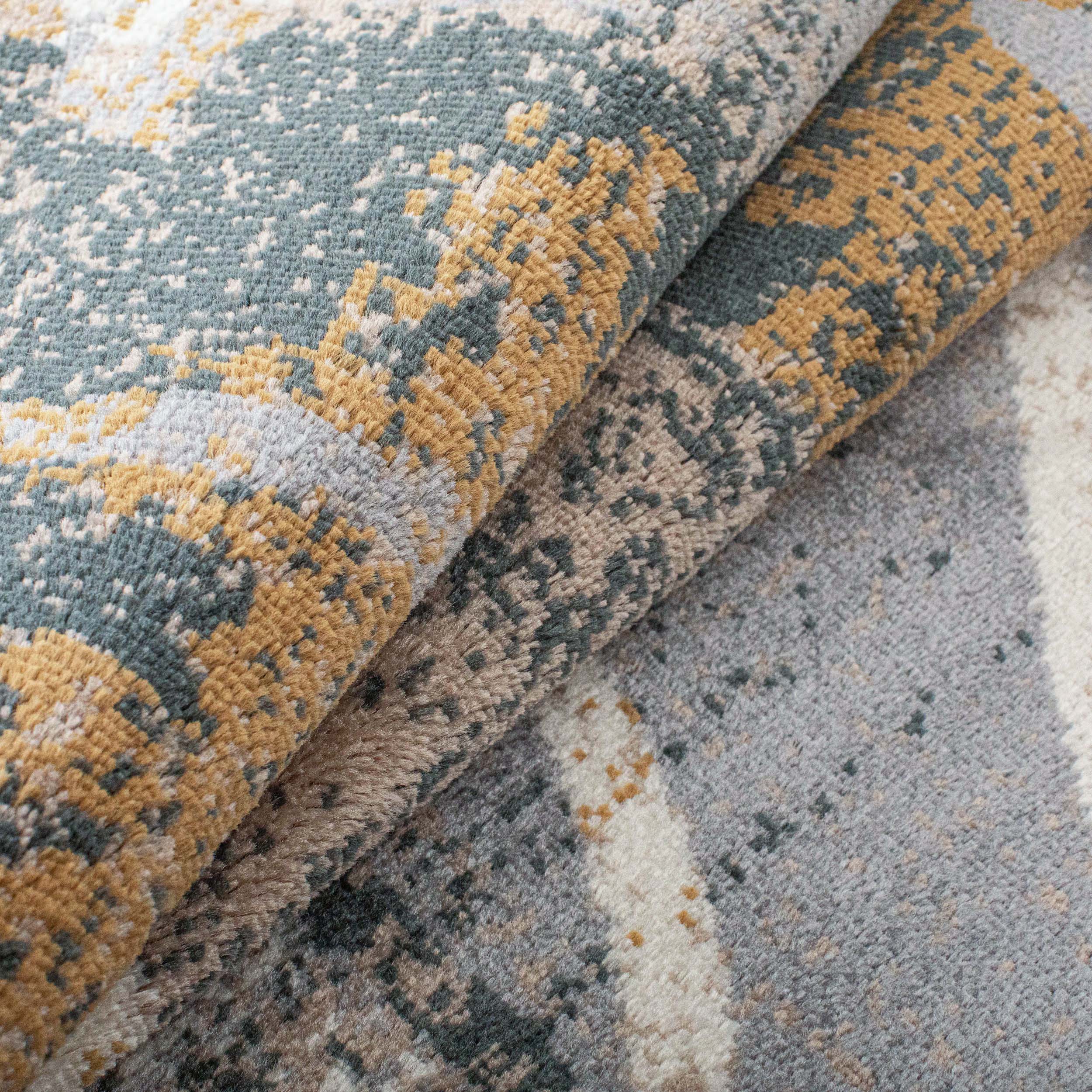 Stylish Pastiche Contemporary Floral Patchwork Area Rug - Non-Slip Indoor Runner for Living Room, Bedroom & Hallway Decor