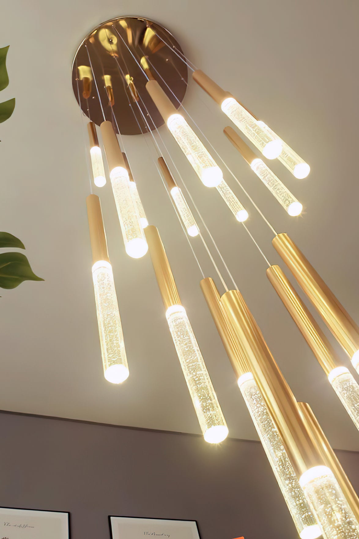 Modern Bubble Glass Pendant Light - Elegant Hanging Chandelier for Dining Room, Kitchen Island & Bedroom Decor - Dimmable LED Lighting Fixture