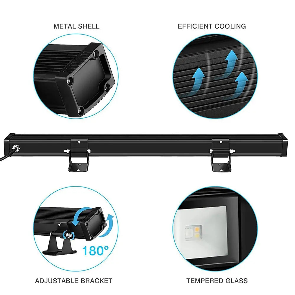 2Pcs Outdoor Wall Wash Lights - Waterproof LED Landscape Lighting for Gardens, Pathways, and Facades - Perfect for Patio, Yard, and Exterior Wall Decor
