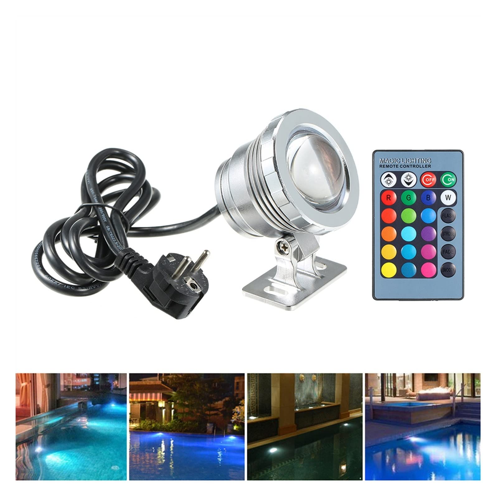 20W Submersible Pond Lights IP65 Waterproof RGB LED Underwater Spot Lights with Remote Control - Color Changing Fountain, Pool & Aquarium Lighting for Outdoor Garden, Landscape & Water Features