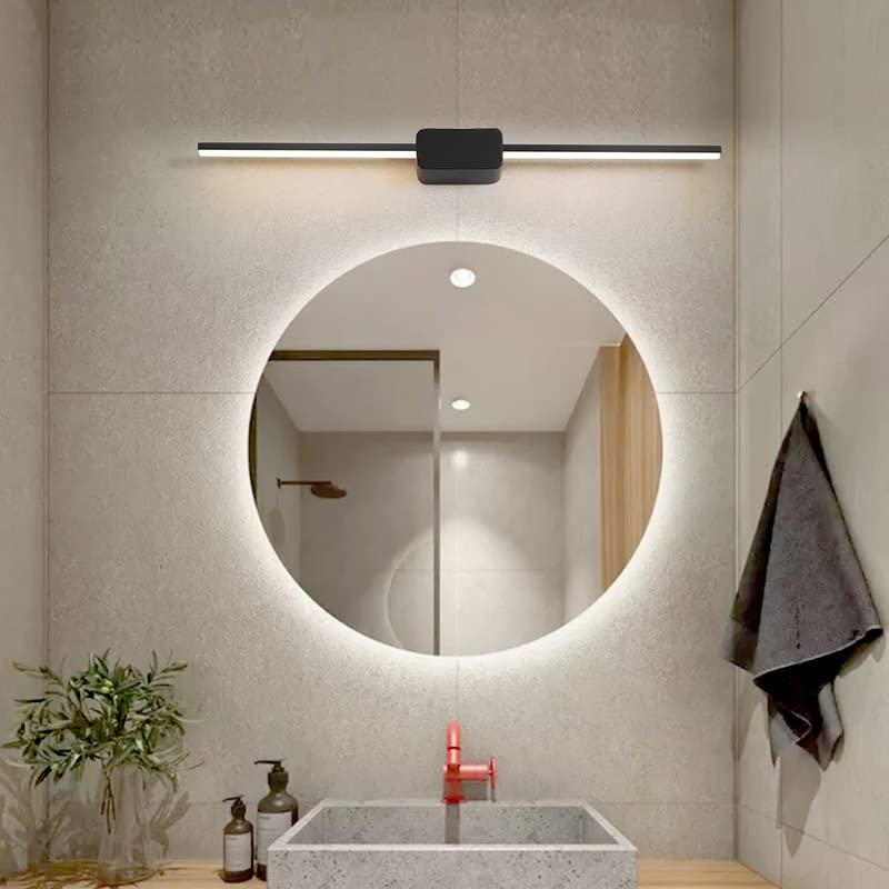 Modern LED Vanity Light for Bathroom - Dimmable Acrylic Wall Sconce Fixture in White/Black - Perfect for Makeup Dressing Table & Mirror Lighting (Ideal for Bathroom, Bedroom, and Spa Decor)