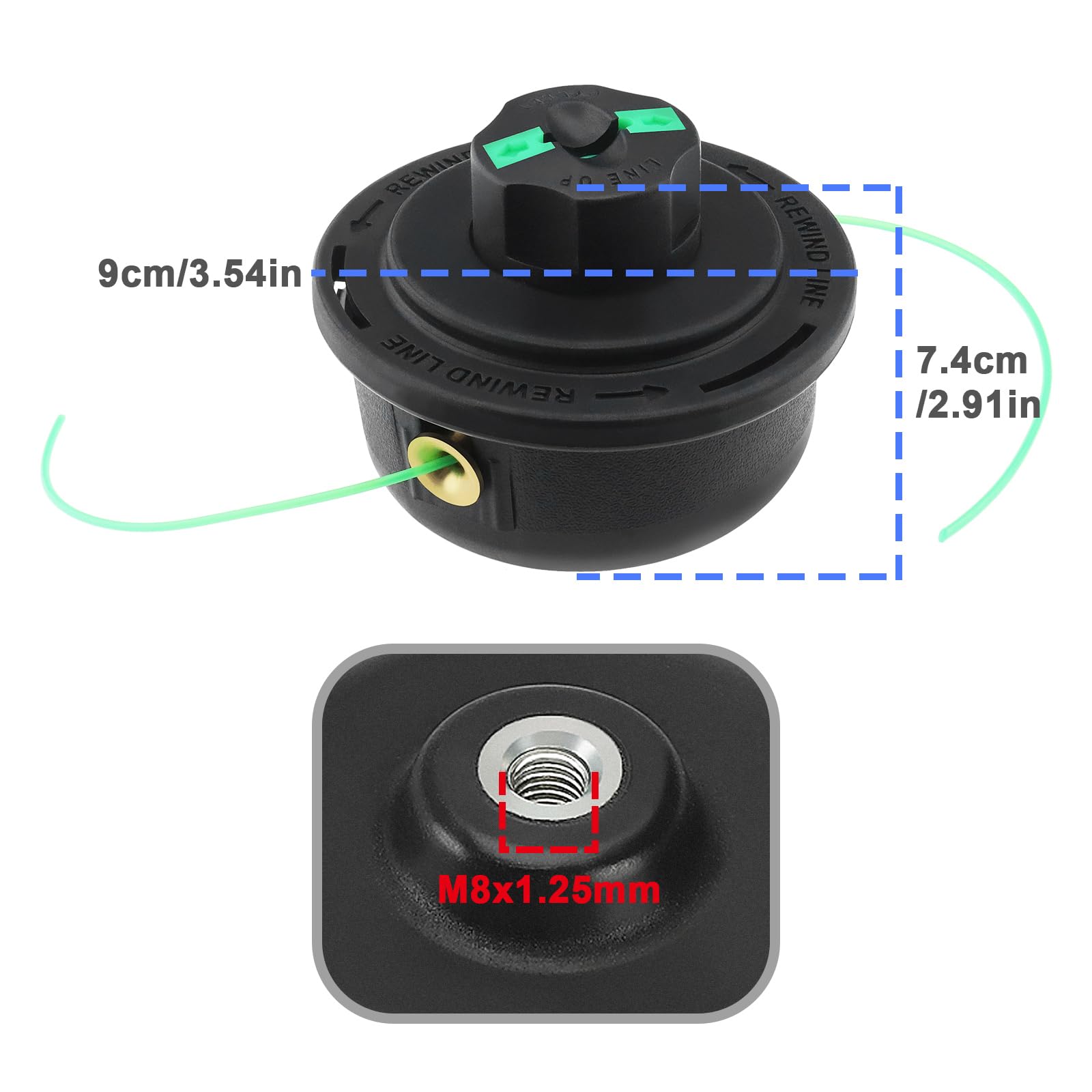 Makita RST210 RST250 ER2650 Compatible Replacement Trimmer Head - Bump & Feed String Trimmer Accessory for Lawn & Garden Maintenance | Perfect for Landscaping, Yard Work & Professional Use