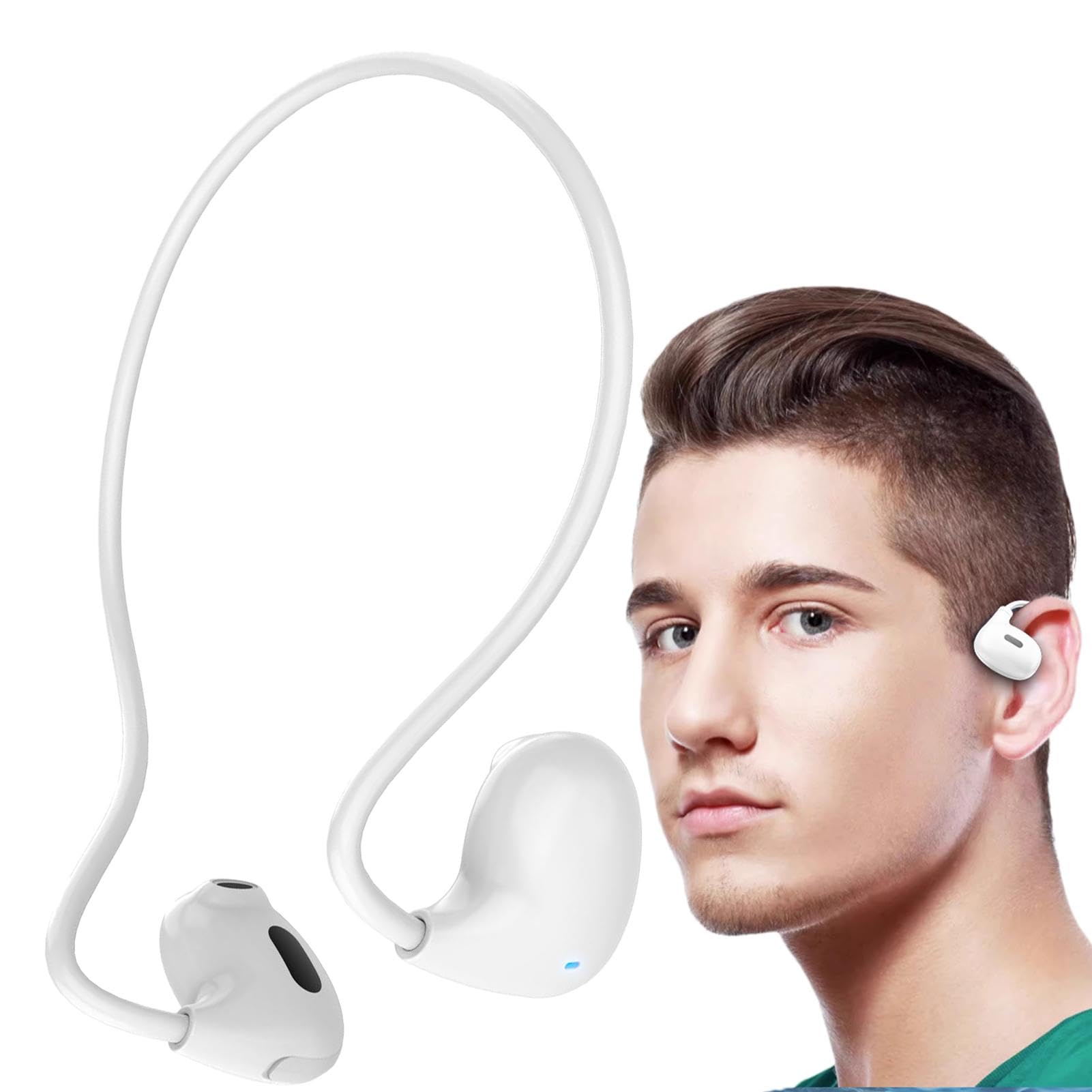Open Air Earbuds - Wireless Bluetooth Open Ear Headphones with Air Conduction Technology | Sweatproof Lightweight Earless Earbuds for Running, Cycling, Hiking & Outdoor Sports | 8-Hour Battery Life
