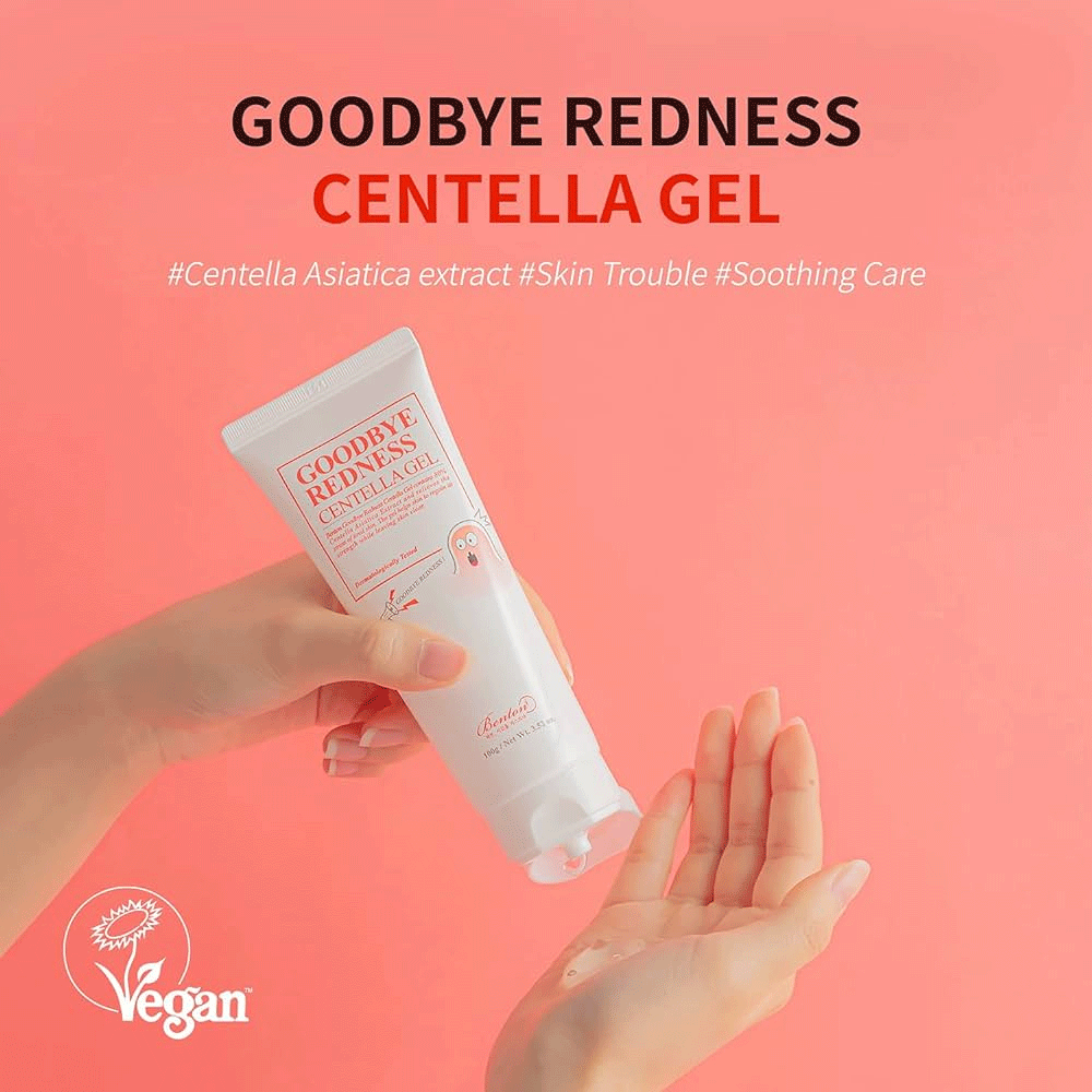 Benton Goodbye Redness Centella Soothing Gel 100g - Calming Face Moisturizer for Sensitive Skin, Redness Relief & Hydration - Perfect for Post-Sun Care, Acne Treatment, and Daily Skincare Routine