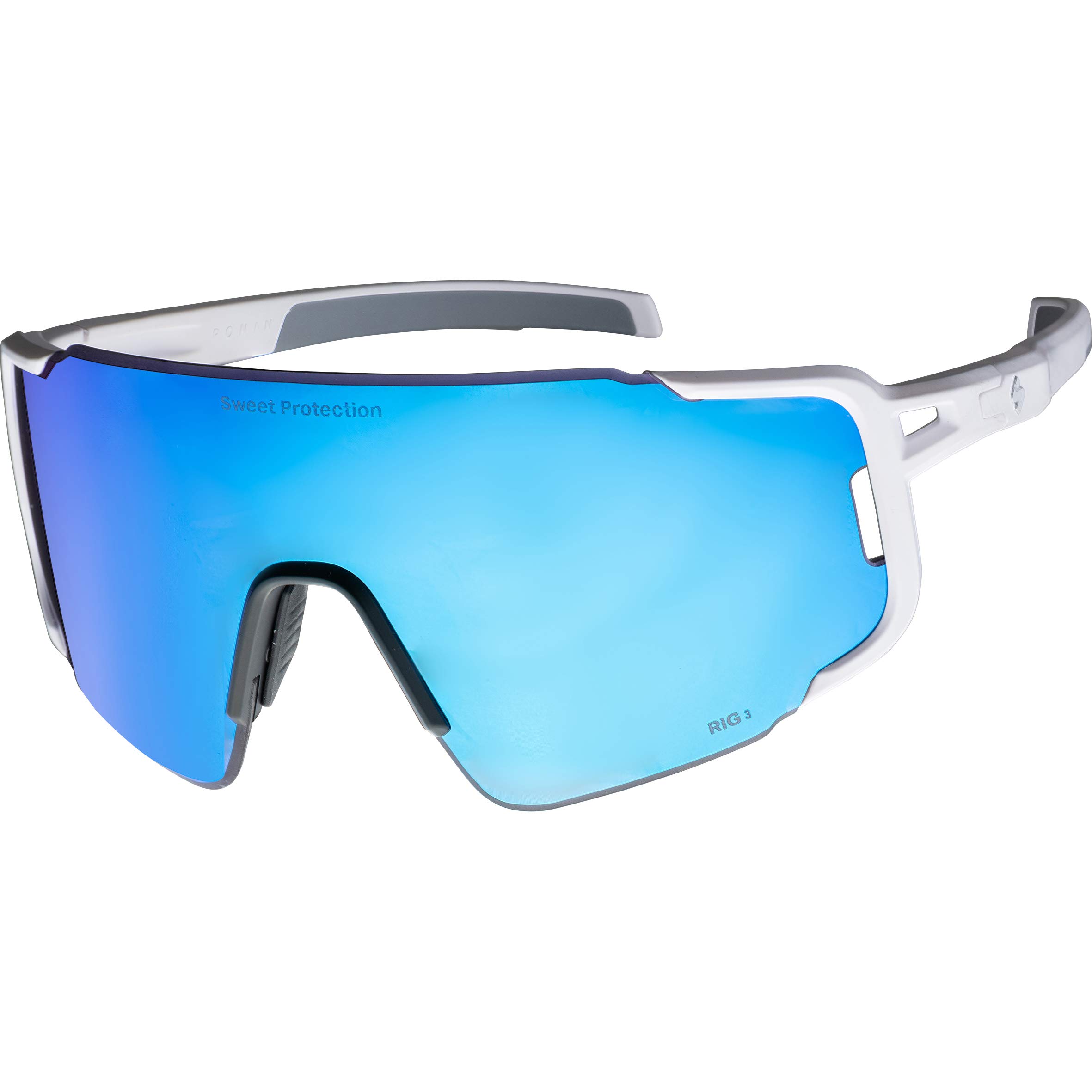 Sweet Protection Ronin Max Rig Reflect Sunglasses - Semi-Frameless Safety Glasses with Anti-Fog & UV400 Protection for Cycling, Running, Outdoor Sports and Work Safety
