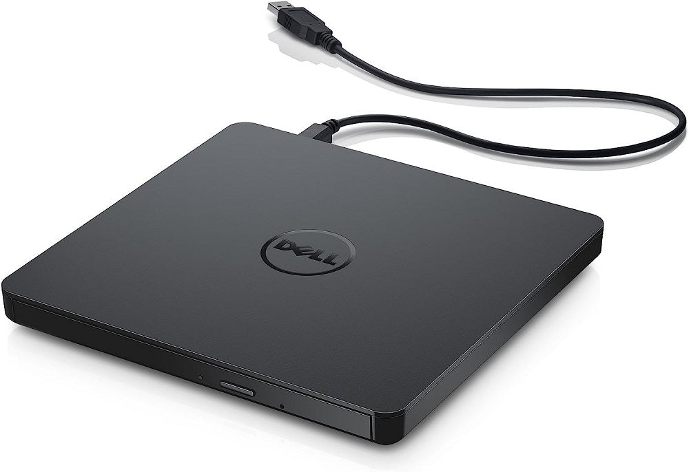 Dell DW316 Slim External DVD+/-RW Drive with USB 2.0 - Portable CD/DVD Burner for Laptop & Desktop - Perfect for Data Backup, Movie Playback & Software Installation