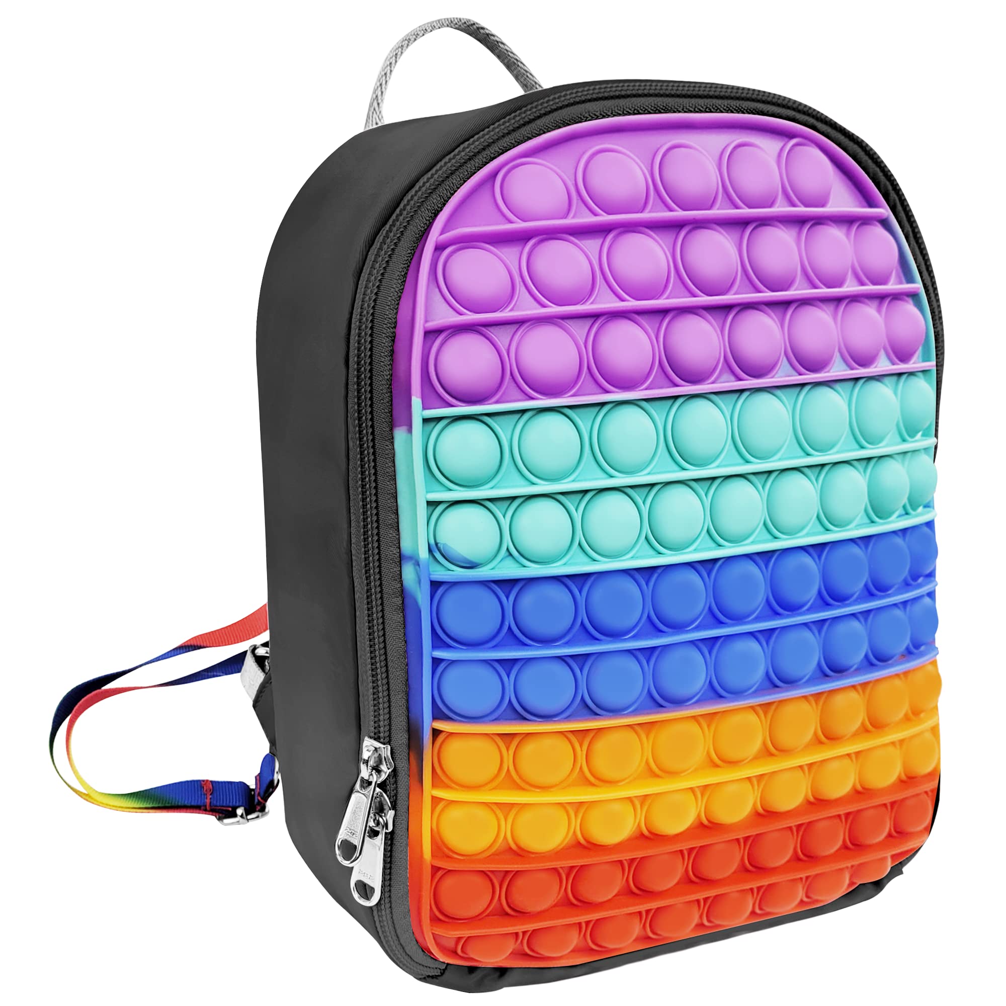 Galaxy Vail Pop It Fidget Backpack for Kids - Sensory Stress Relief Travel Bag for Boys & Girls, Preschool & Toddlers - Durable School & Daycare Backpack (Black) - Perfect for School, Travel & Sensory Play