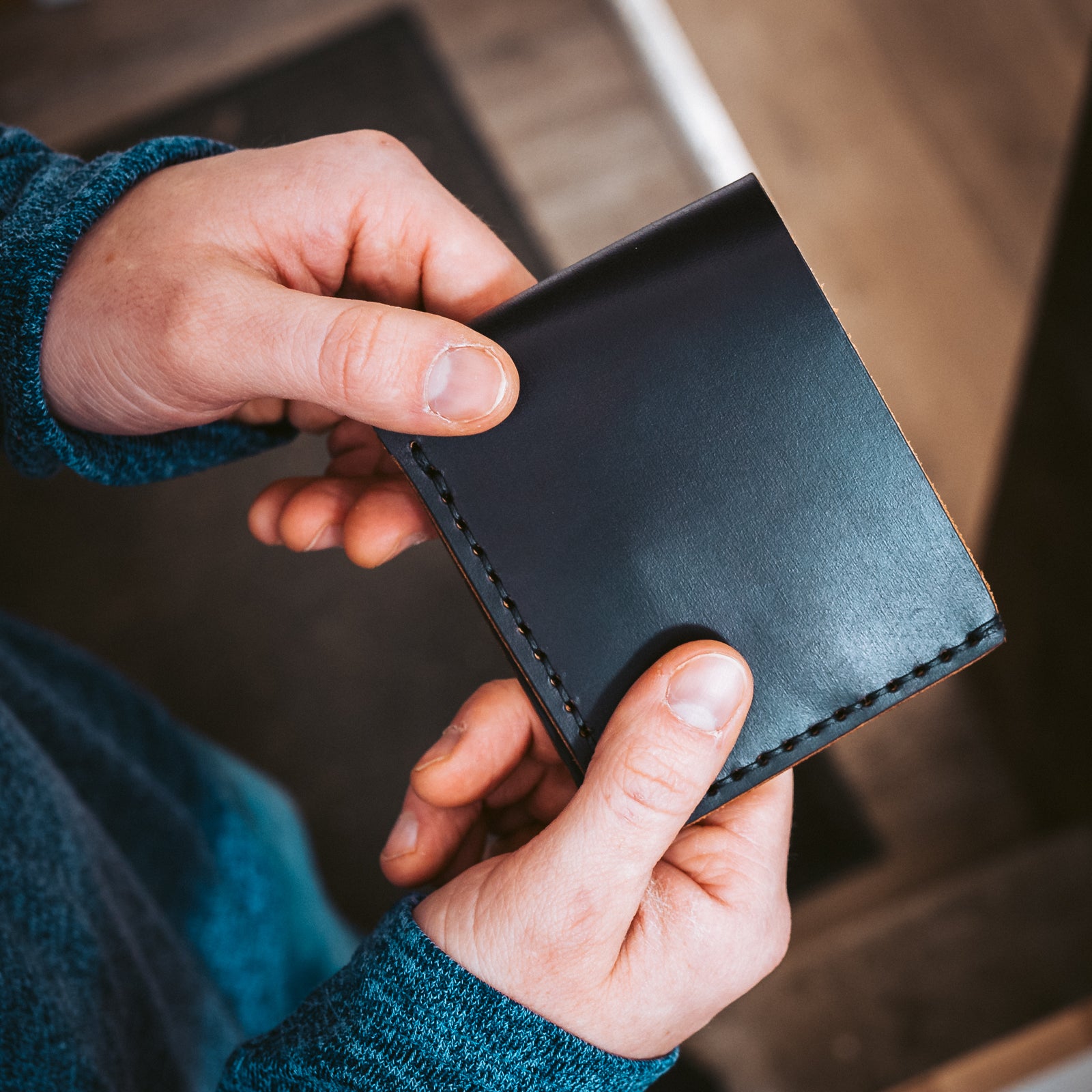 Genuine Leather Bifold Wallet for Men - Slim RFID Blocking Credit Card Holder with ID Window - Perfect for Everyday Use, Travel & Business