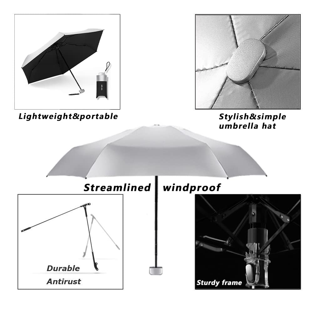 AFULILI Compact Travel Umbrella - UV Protection, Windproof, Lightweight & Portable - Perfect for Travel, Commuting, Hiking & Outdoor Activities - Sun & Rain Protection Umbrella for Women & Men