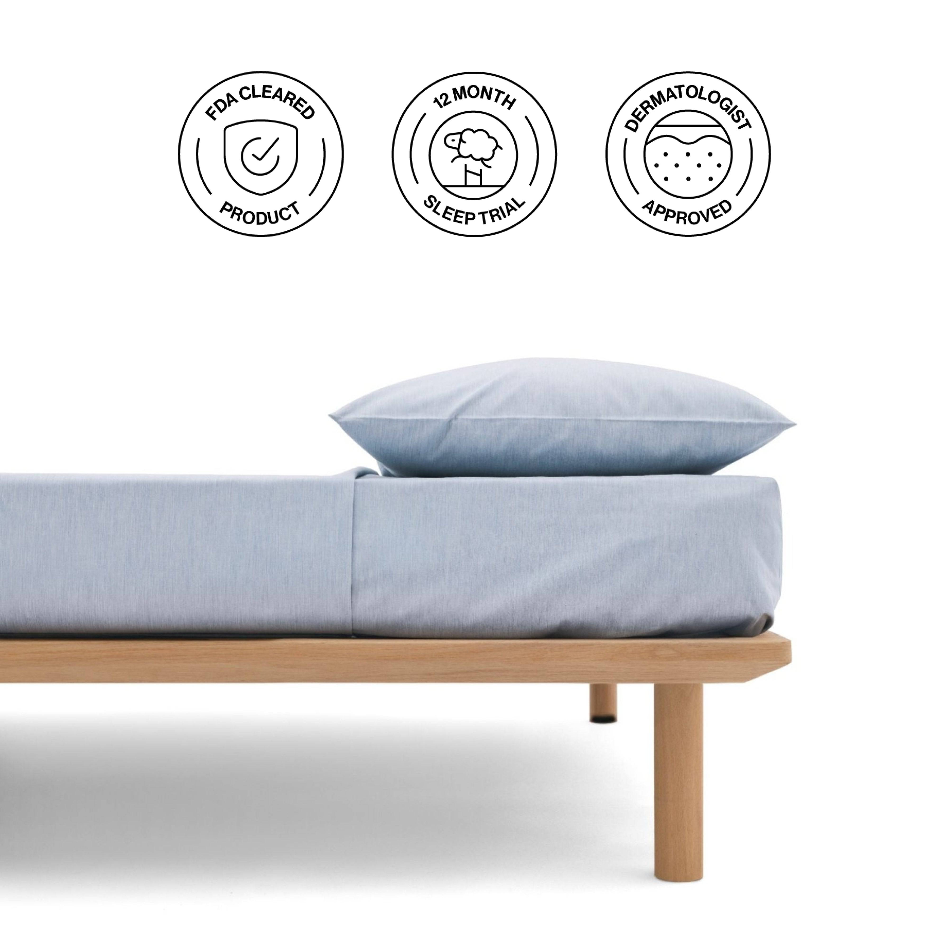 Organic Cotton Fitted Sheet - Queen Size, Deep Pocket, Hypoallergenic & Breathable - Perfect for Bedroom, Guest Room & RV Mattress Protection