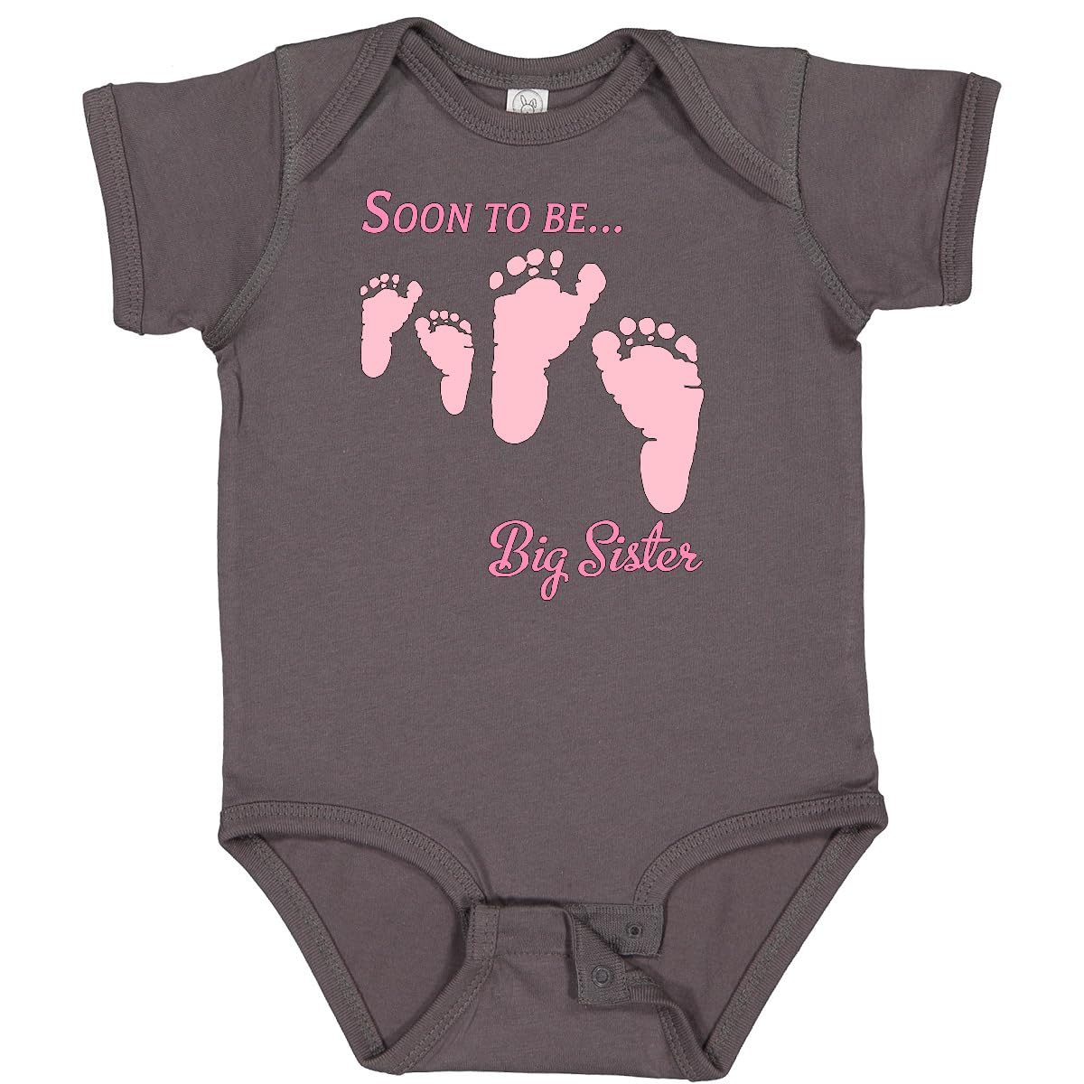 Inktastic Soon To Be Big Sister Baby Bodysuit - Cute Sibling Announcement Outfit for Newborns & Toddlers - Perfect for Gender Reveals, Baby Showers & Family Photos