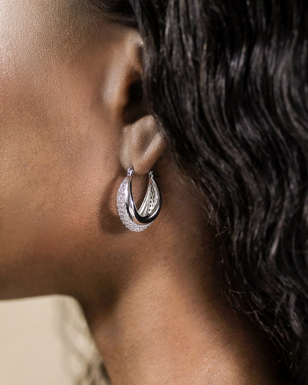 Philina CZ Hoops - Sparkling Cubic Zirconia Earrings for Women, Elegant Hinged Hoop Earrings for Everyday Wear | Perfect for Parties, Work, and Special Occasions