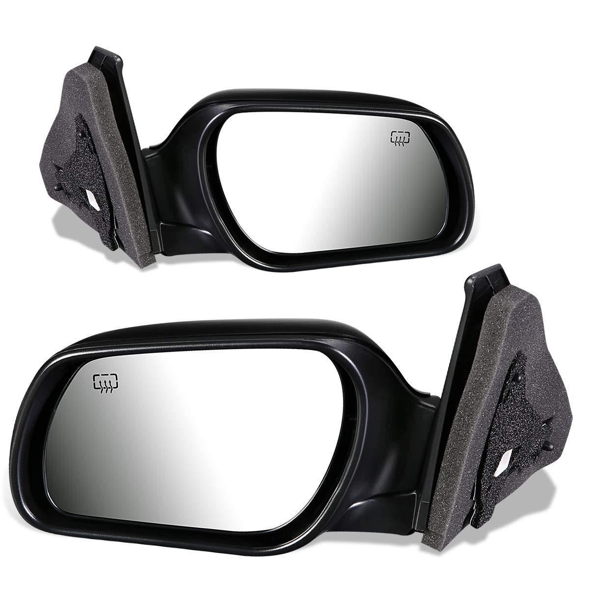 Auto Dynasty MA1320138 MA1321138 Pair OE Style Powered & Heated Side View Mirrors - Compatible with 2004-2009 Mazda 3 - Perfect for Replacement, Night Driving & Winter Conditions