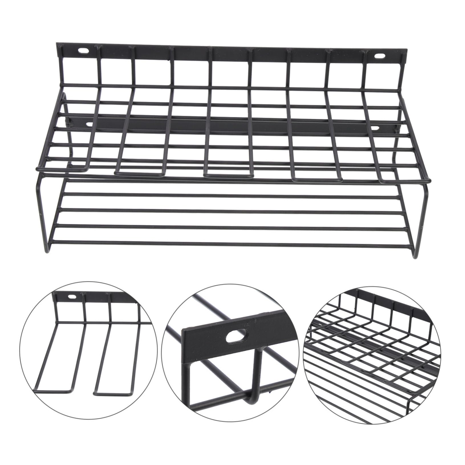 CAXUSD Heavy Duty Wall Mount Tool Organizer - Iron Garage Storage Rack, Floating Workshop Shelf for Home & Garage Organization - Perfect for Tools, DIY Projects, and Workshop Storage