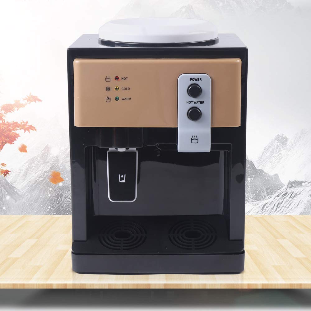 Top Loading Countertop Water Dispenser - 0.9 to 6 Gallons Hot & Cold Water Cooler with Warm Option | Mini Desktop Electric Drinking Water Machine in Pink | Perfect for Office, Home, Dorm Room & Small Spaces