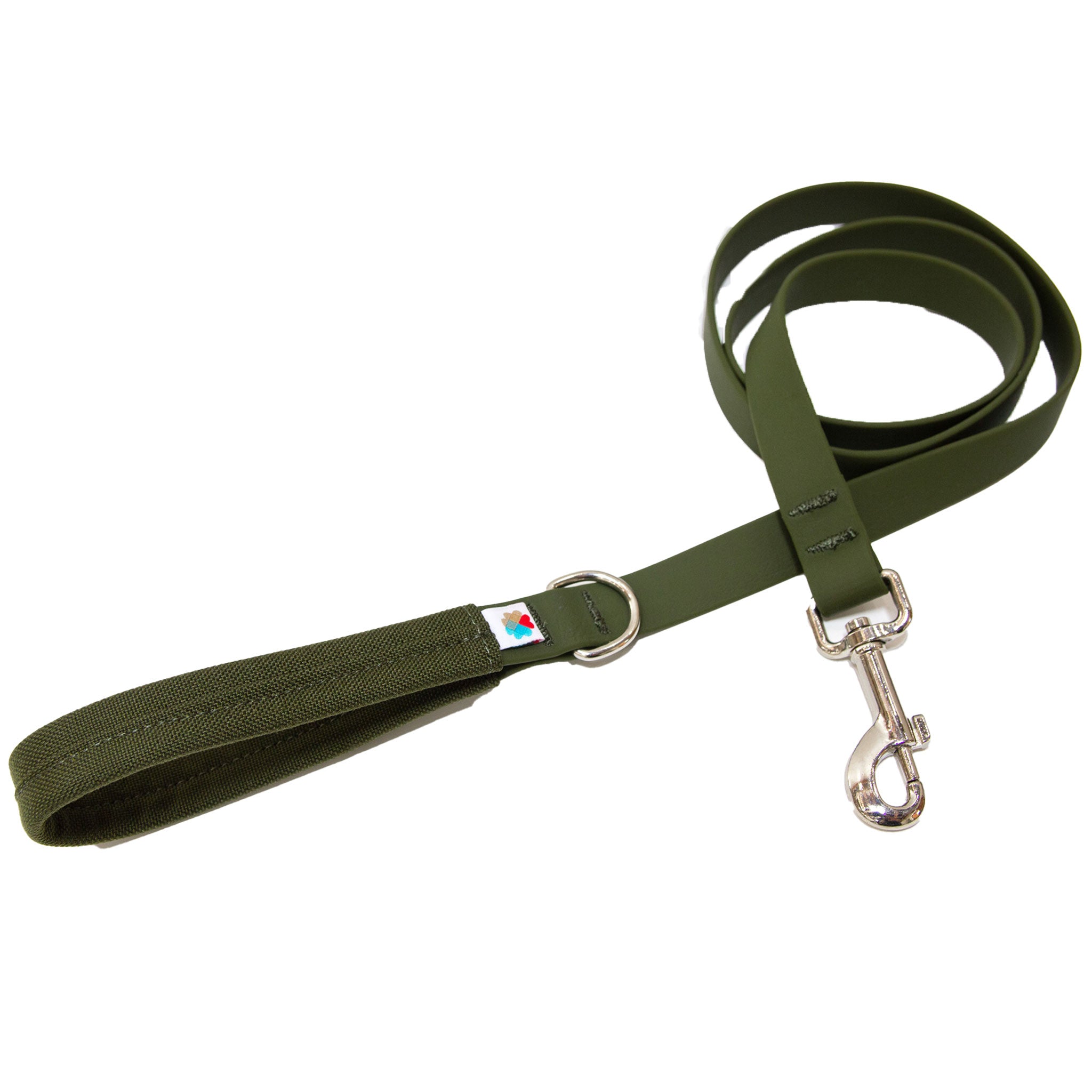 Wildebeest Funston 4-Foot Medium Dog Lead Leash - Olive Green - Durable & Comfortable for Walking, Training, and Outdoor Adventures
