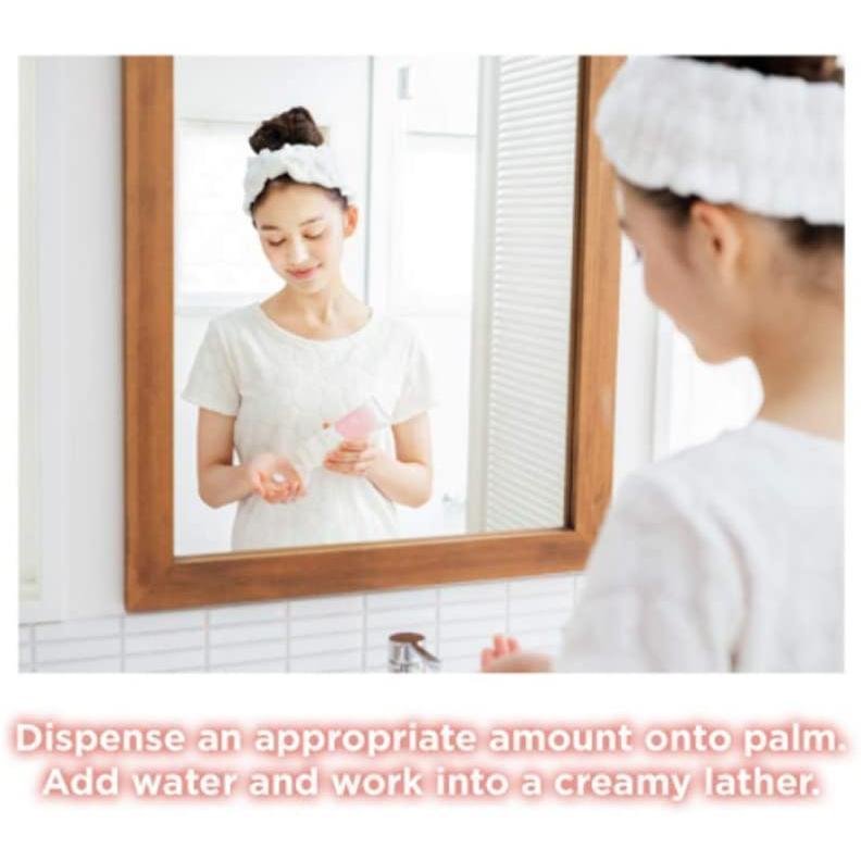 BCL Momopuri Peach Cleansing Wash - Gentle Foaming Facial Cleanser with Peach Extract (150g) for Soft, Hydrated Skin | Perfect for Daily Skincare Routine & Travel