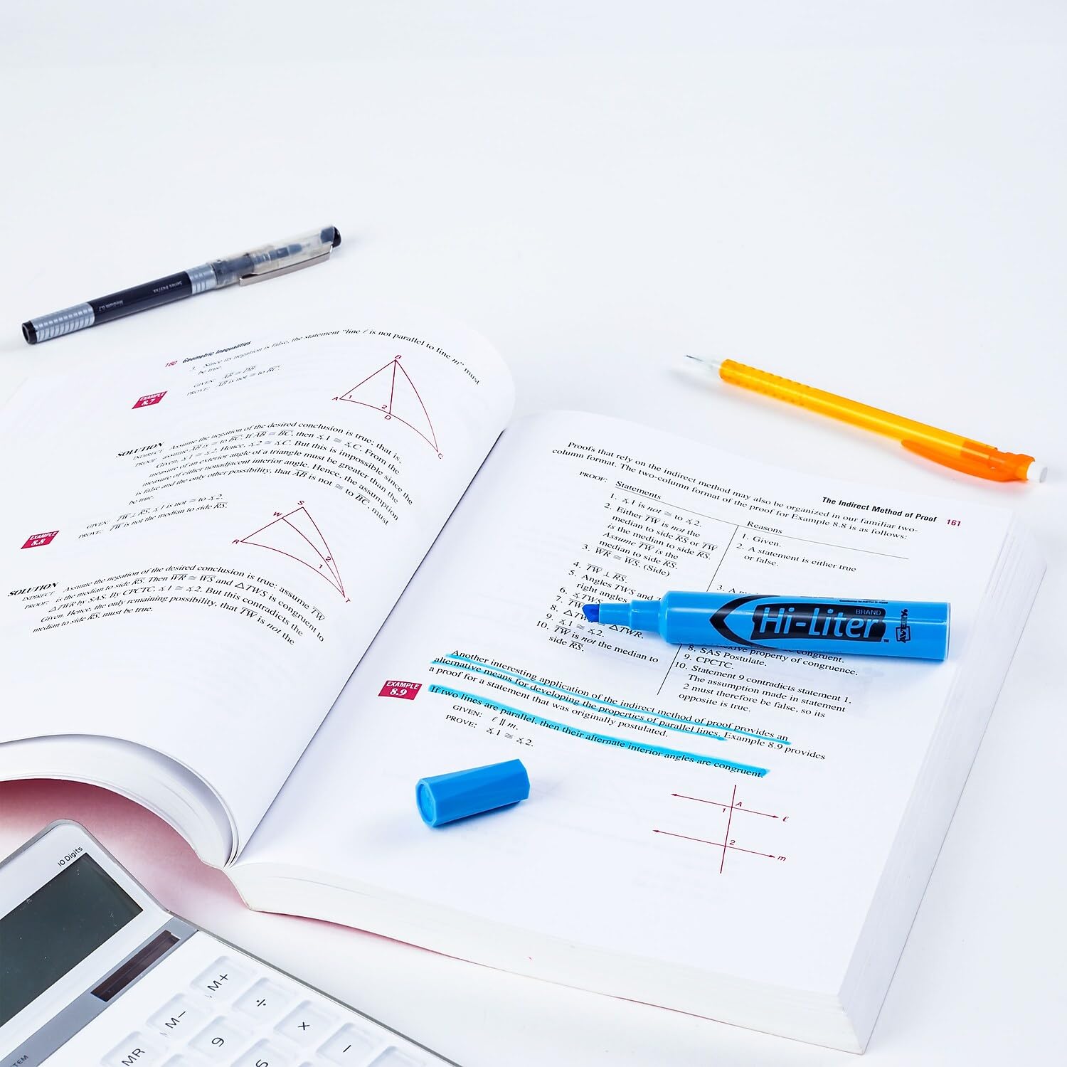 07746 Chisel Tip Desk-Style Highlighter - Pack of 12 with Light Blue Ink - Perfect for Office, School & Study Note Taking