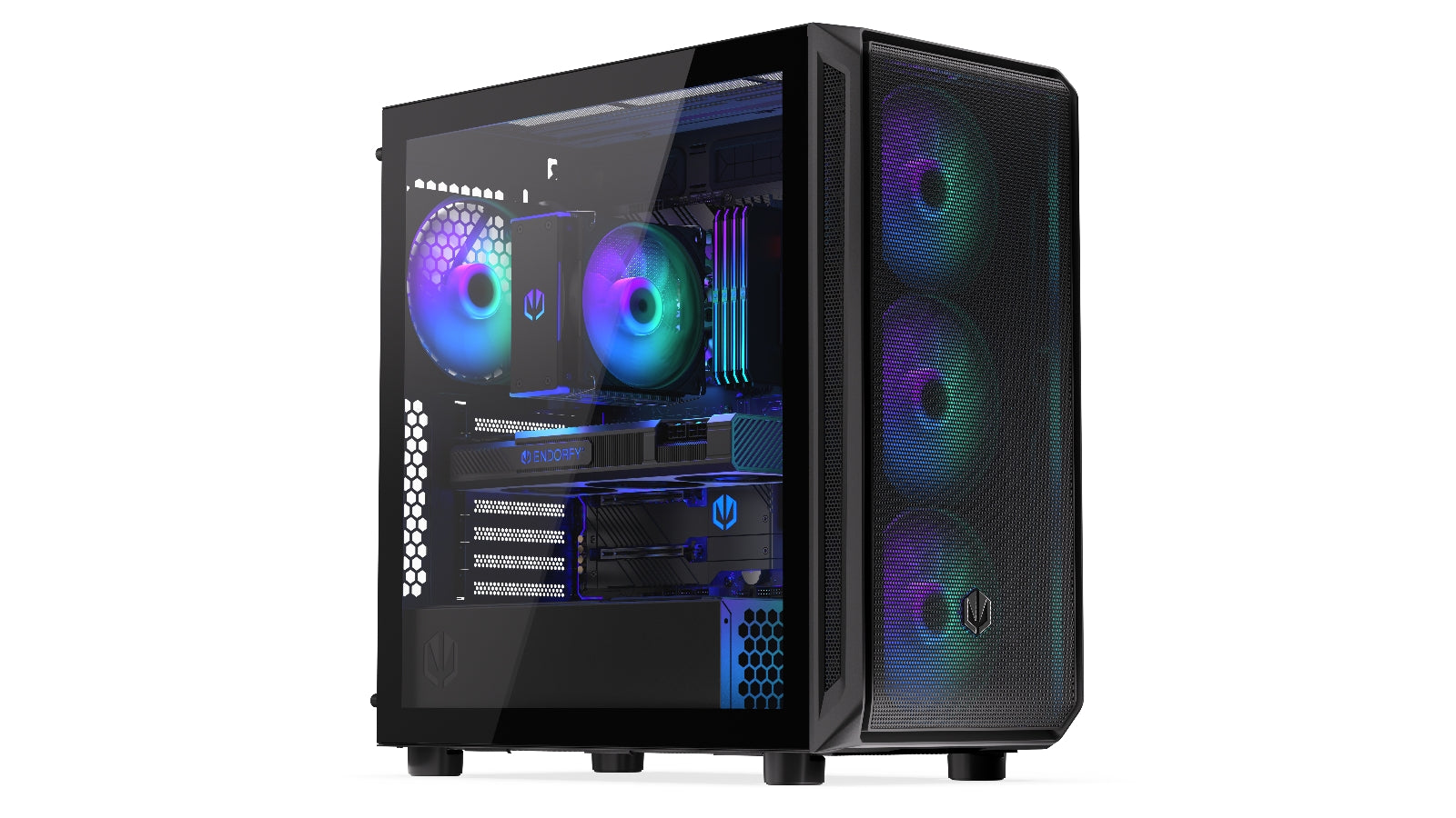 Endorfy Arx 700 ARGB ATX Mid Tower PC Gaming Case - High Airflow Tempered Glass Design with RGB Lighting (EY2A013) for Gaming Setup & Workstation Builds