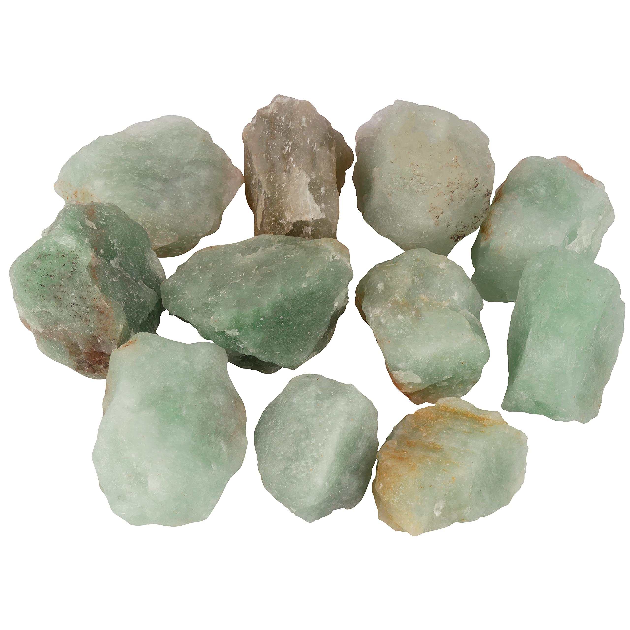 FASHIONZAADI Raw Jade Stone & Assorted Crystals - Real Rough Gemstones for Rock Tumbling, Reiki Healing, House Decor, Meditation & Jewelry Making
