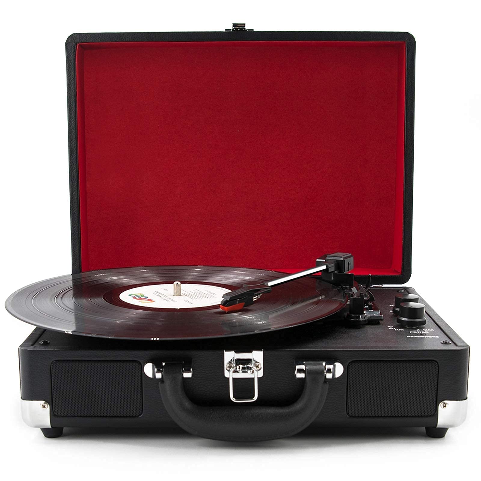 MaGiLL Vintage Suitcase Bluetooth Record Player - Portable 3-Speed Vinyl Turntable with Built-in Stereo Speakers | Perfect for Home Entertainment, Outdoor Parties & Retro Music Lovers
