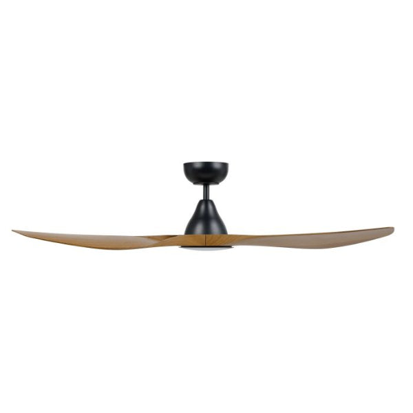 Eglo Surf 48-inch Modern Ceiling Fan with 20W LED Adjustable CCT Light - Black Teak Finish for Bedroom, Living Room & Outdoor Spaces