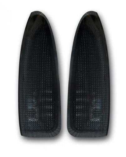 Ford Super Duty F250 F350 2003-2007 & Excursion Replacement Side Mirror Lenses - Smoked White/Amber LED - Upgrade for Better Visibility & Style - Perfect for Night Driving & Off-Road Adventures