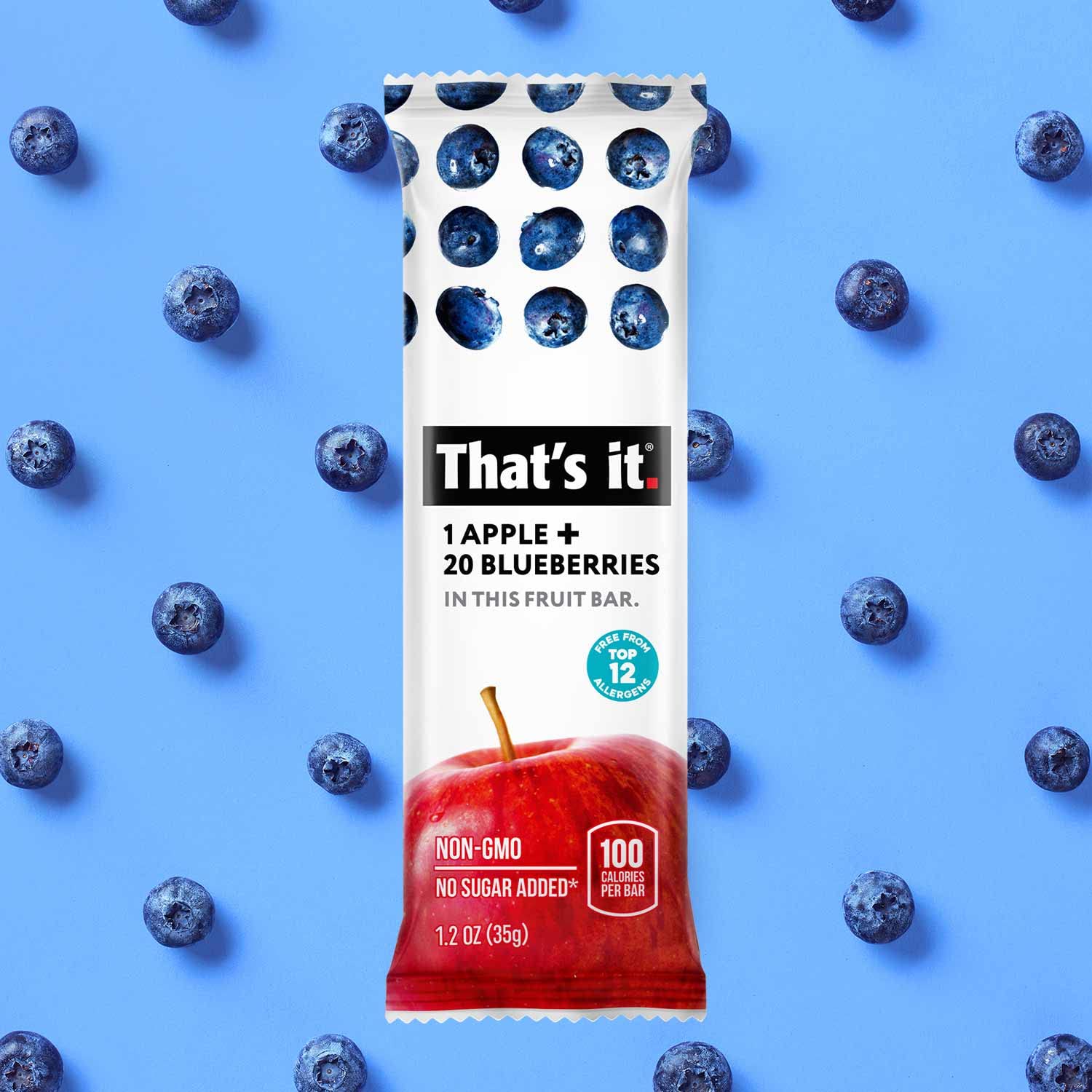That's It. Variety Pack 100% Natural Real Fruit Bars - High Fiber Vegan Snacks, Gluten Free, Paleo Friendly, Non-GMO, No Added Sugar or Preservatives - Healthy Energy Food for Kids & Adults (12 Pack) - Perfect for School Lunches, Office Snacks, Hiking & Travel