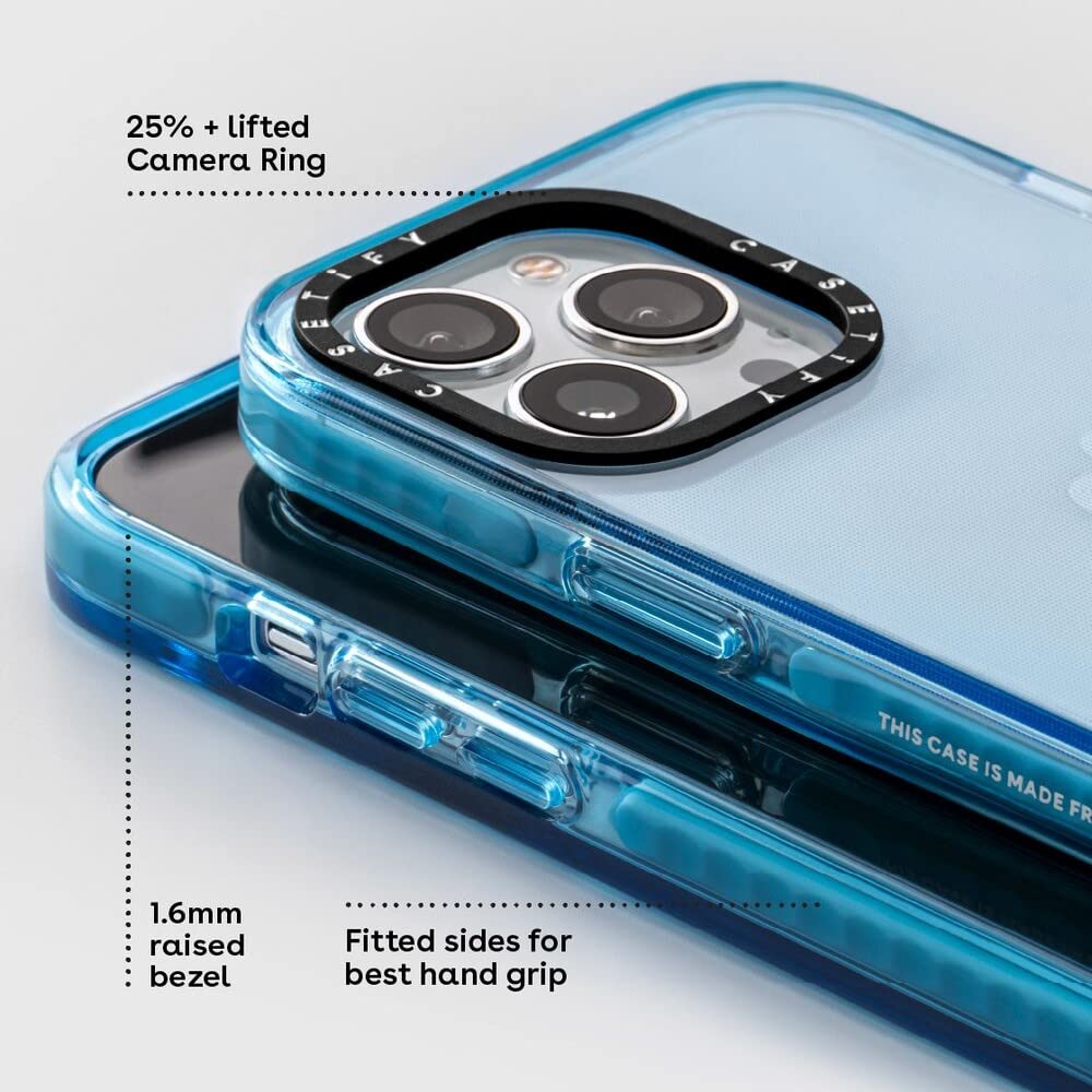 CASETiFY Impact iPhone 13 Pro Case - 4X Military Grade Drop Protection, Magsafe Compatible, Shockproof Phone Cover for iPhone 13 Pro - Perfect for Outdoor Adventures, Travel & Daily Protection (Blue)
