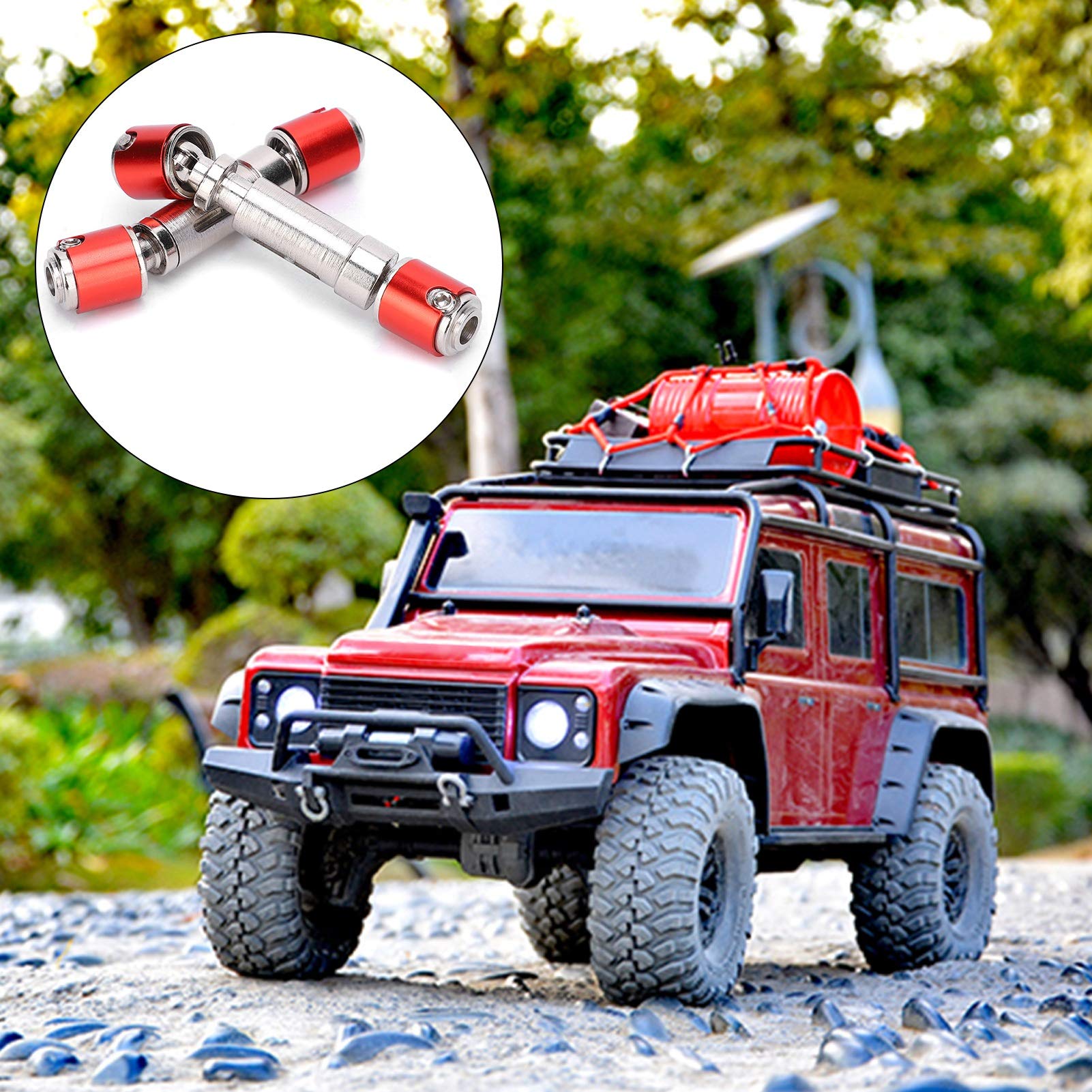 VGEBY 62mm Stainless Steel Drive Shaft for SCX10 1/10 RC Crawler Car - Durable Replacement Part for Off-Road RC Model Cars - Perfect for Rock Crawling, Trail Adventures & RC Car Upgrades