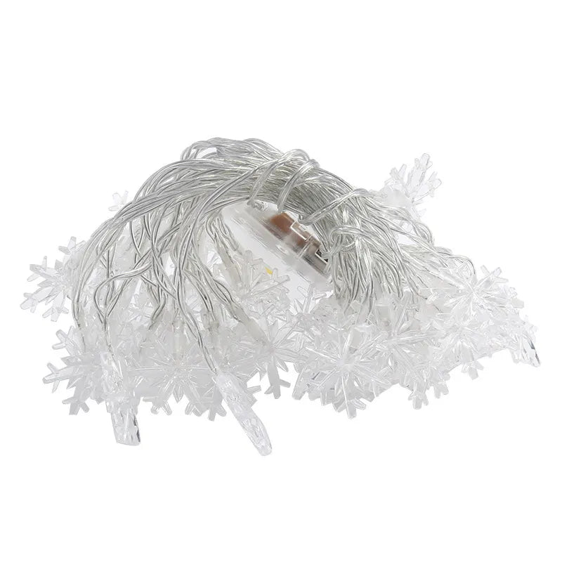 LED Snowflakes String Lights - 50ft Winter Fairy Lights for Indoor & Outdoor Christmas Decor, Party, Wedding, Garden - Warm White & Cool White Options