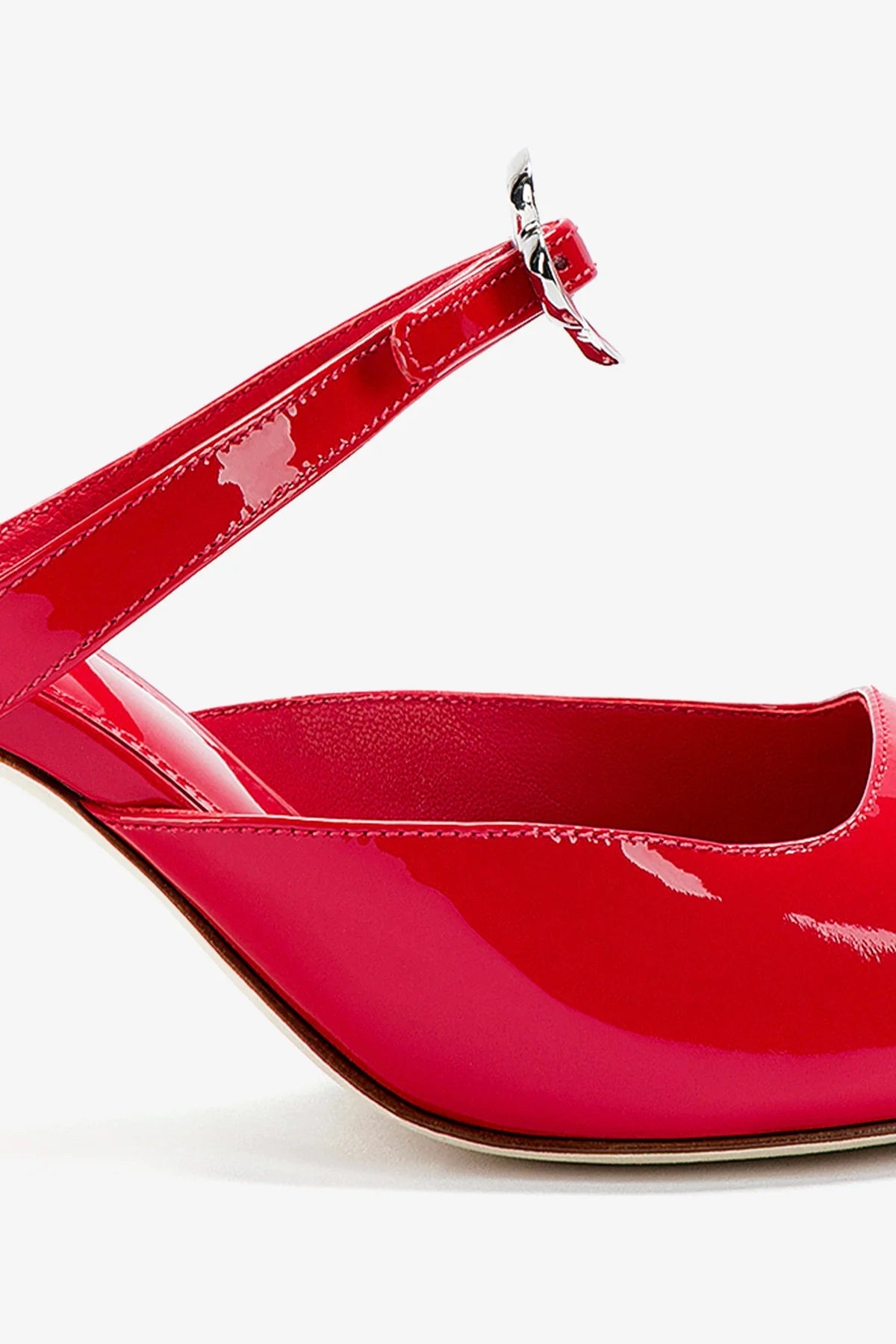 Scarlet Patent Leather Daisy Pump - Women's Fashion High Heels for Parties, Weddings & Office Wear